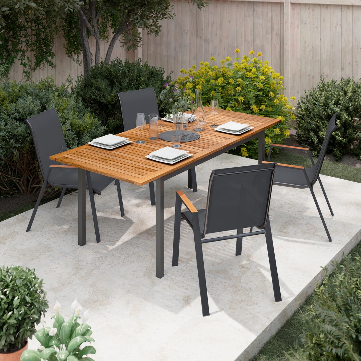 Stolica Deni 1 - prirodna boja/antracit, Osnovno, metal/tekstil (54/90/76cm) - Mömax