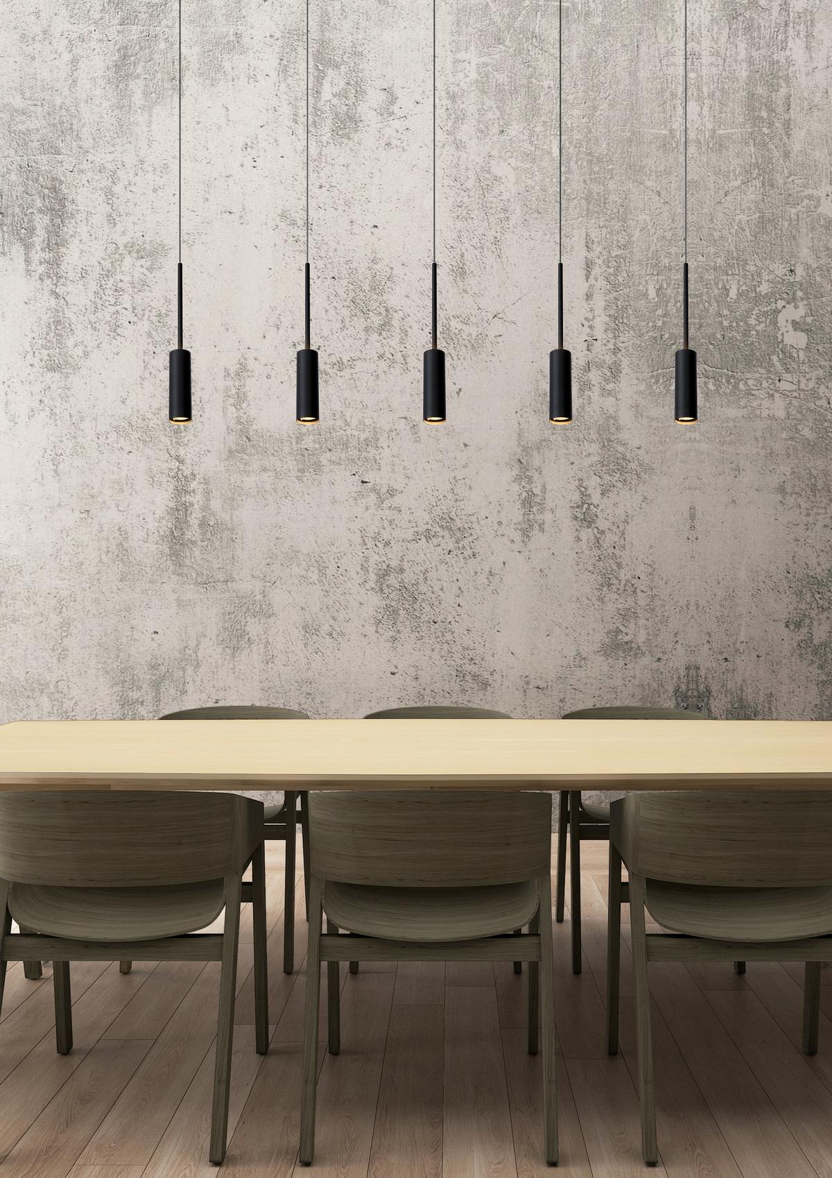 LAMPA WISZĄCA 24401/35/30 TUBULE - czarny, Design, metal (101/10/167cm) - Lucide