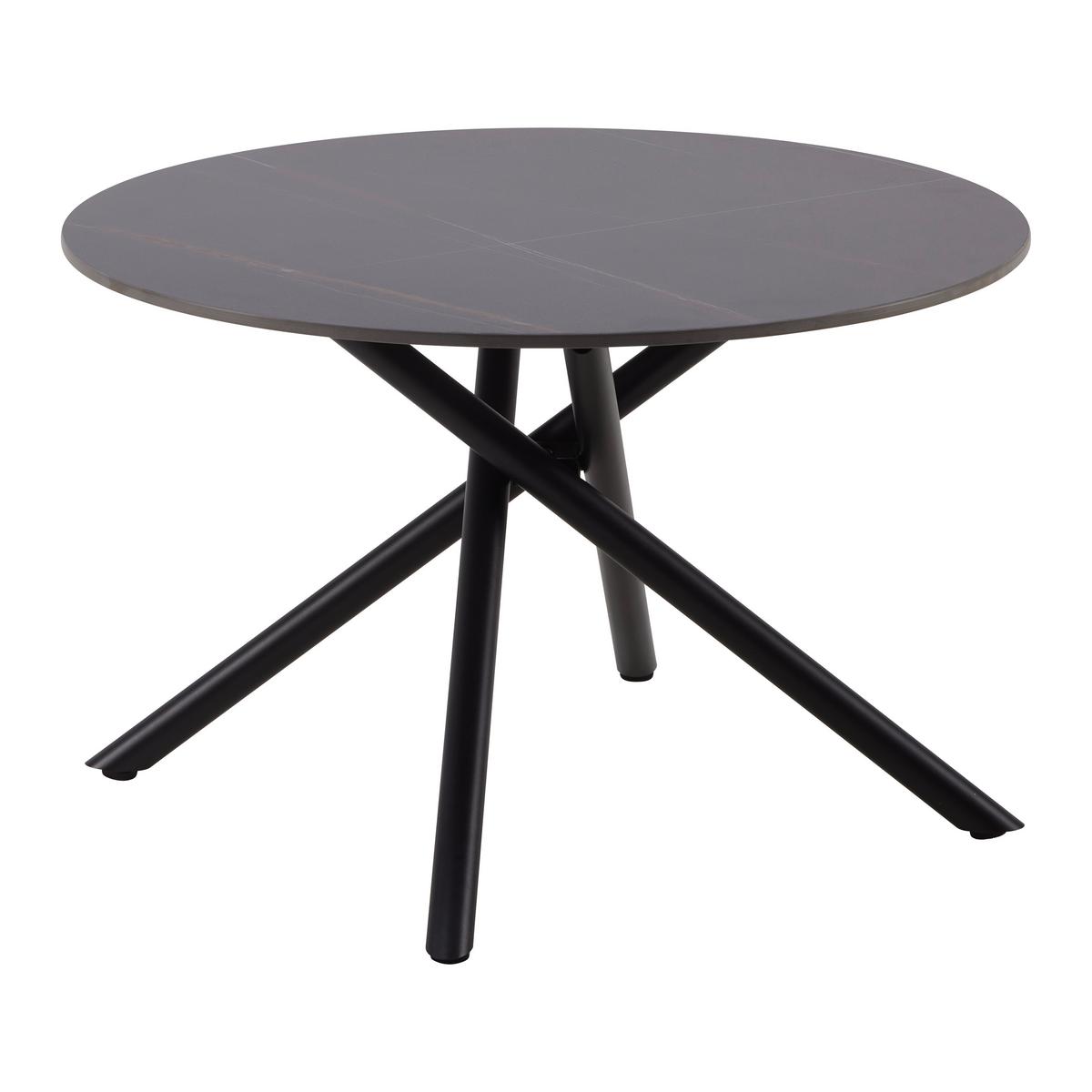 Couchtisch Marbella Schwarz - Schwarz, MODERN, Keramik/Metall (70/70/44cm) - Mömax