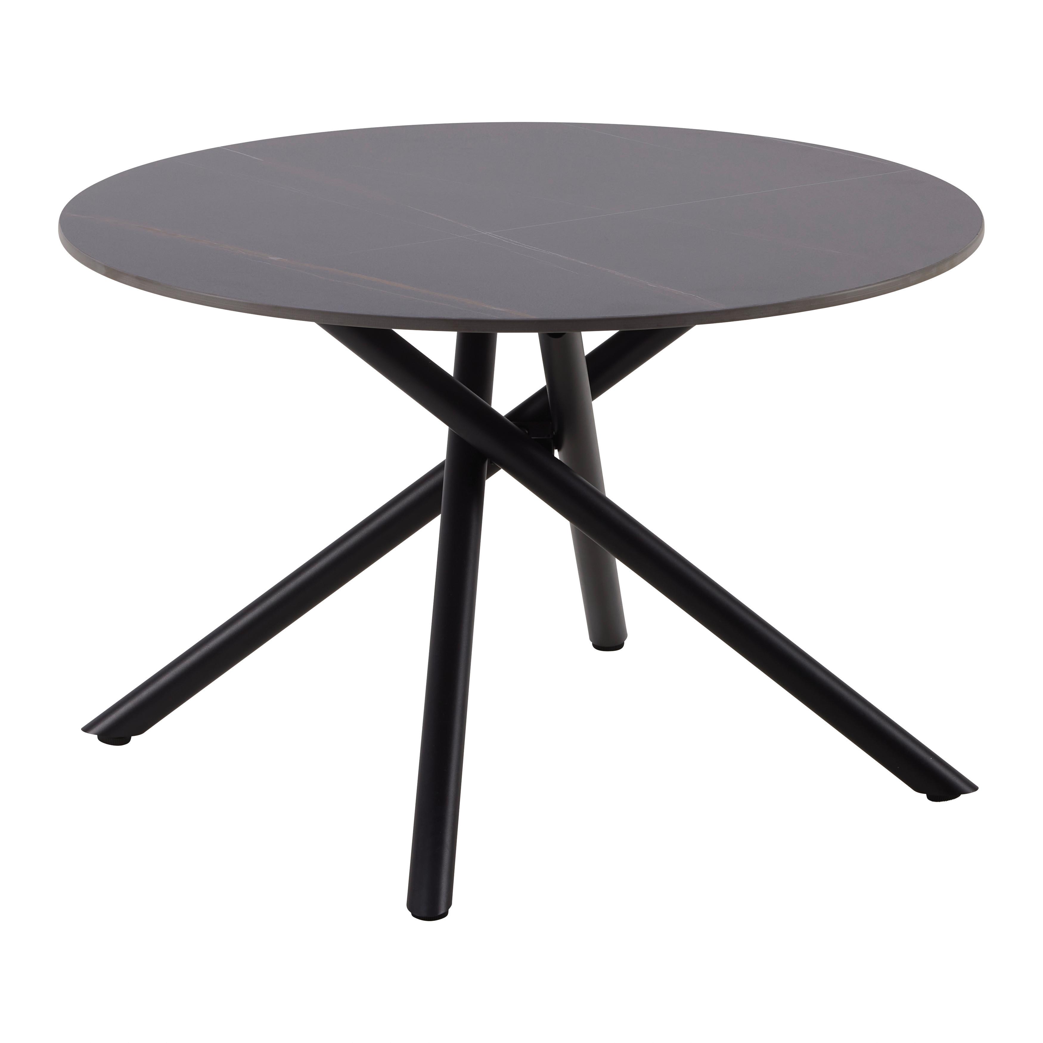 SOFFBORD MARBELLA - svart, Modern, metall/keramik (70/70/44cm) - Mömax