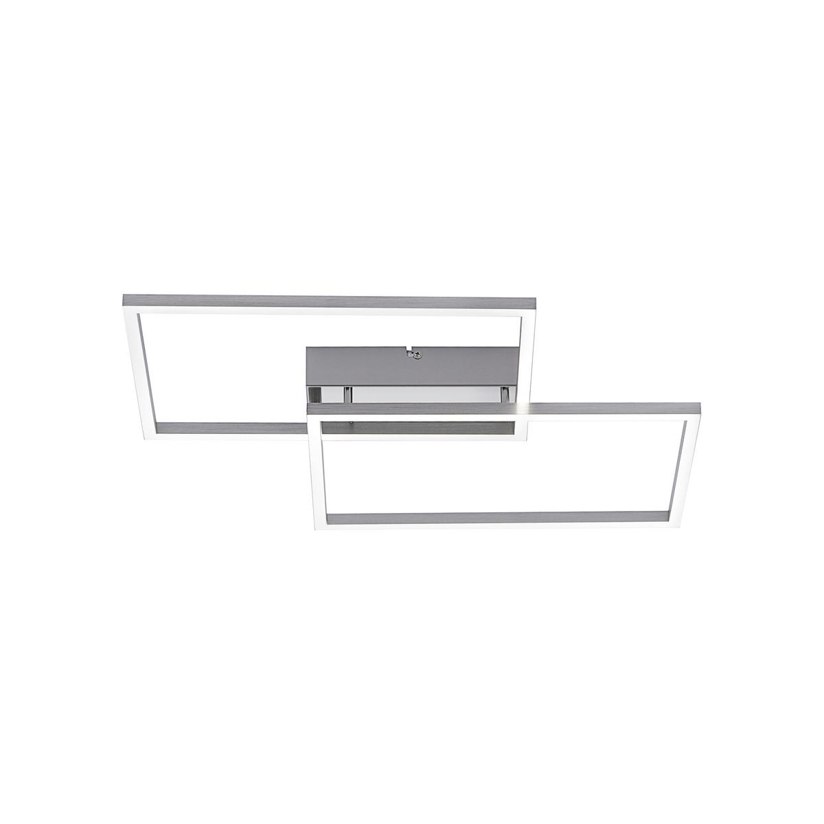 LED-Deckenleuchte Iven max. 35 Watt - Nickelfarben, Design, Kunststoff/Metall (50,4/42/7cm)