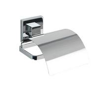 Suport hârtie igienică Quadro - culoare crom, Modern, plastic/metal (13/12/14cm) - Wenko