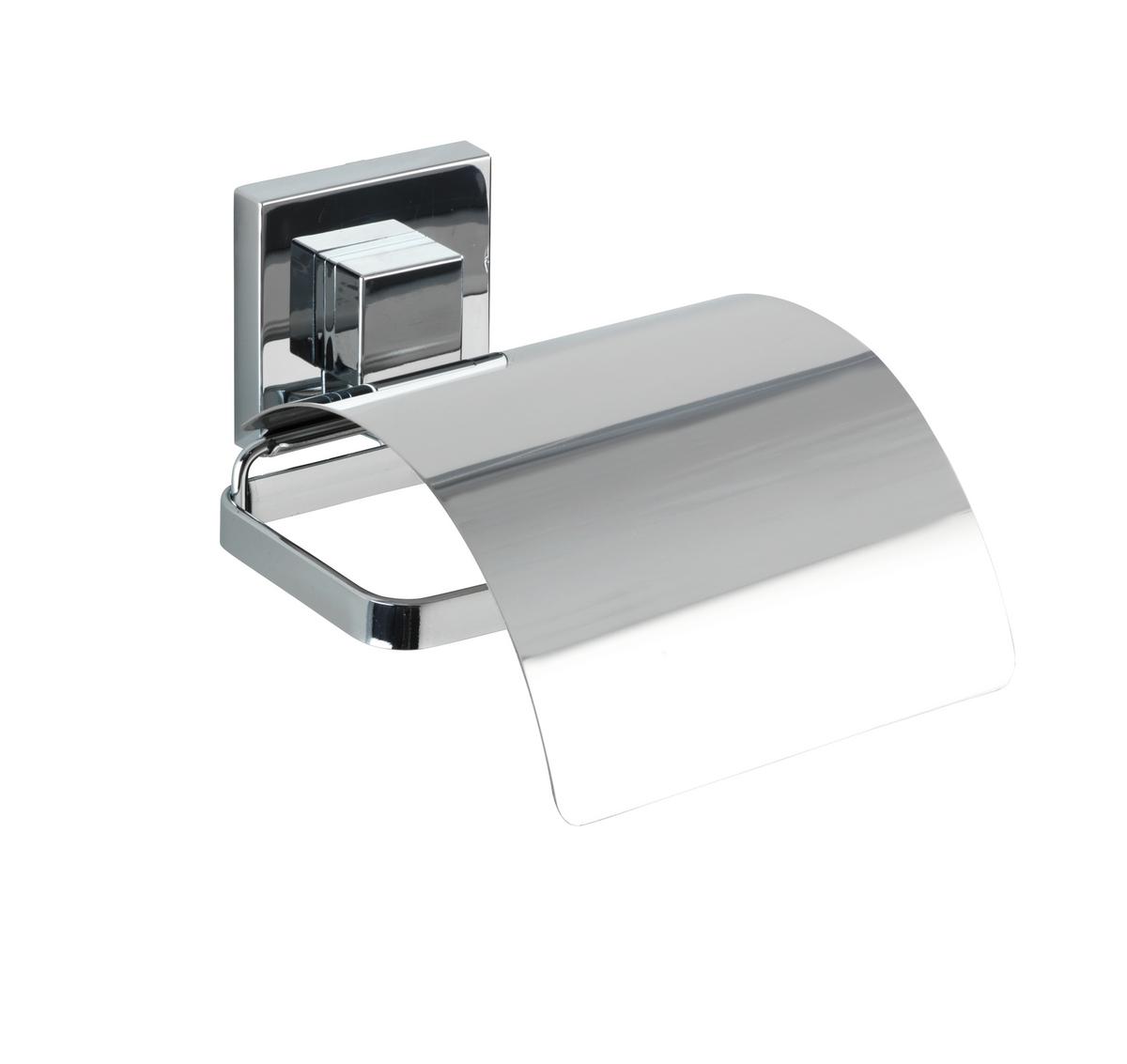 Suport hârtie igienică Quadro - culoare crom, Modern, plastic/metal (13/12/14cm) - Wenko