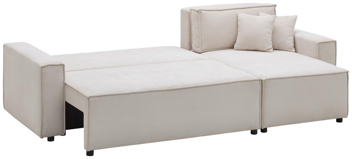 Sedežna Garnitura Mira, Bež, Ležišče - črna/bež, Basics, tekstil (248/76/140cm) - Modern Living