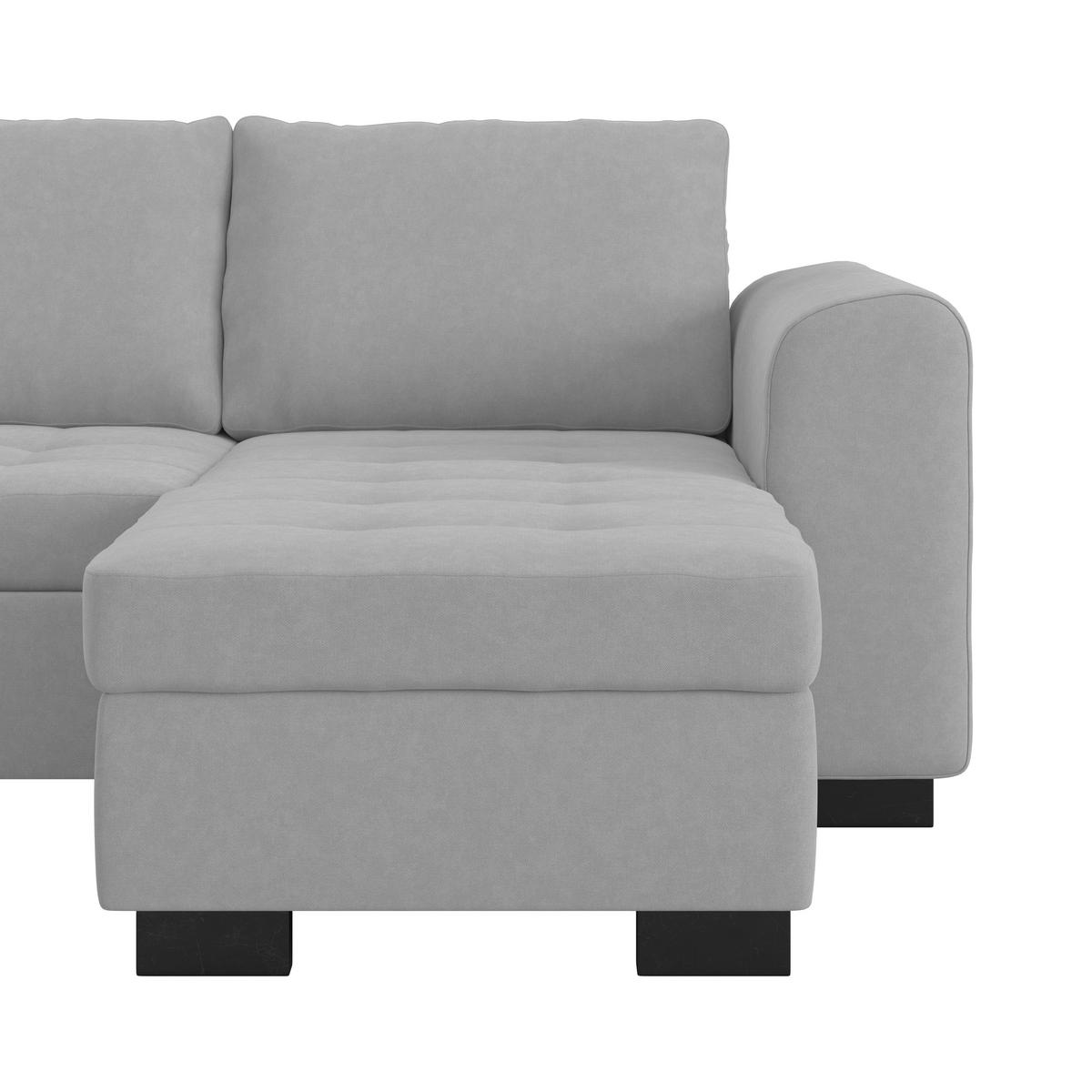 Canapea modulară MALTE - gri deschis/gri, Modern, textil (178/305/155cm) - Luca Bessoni