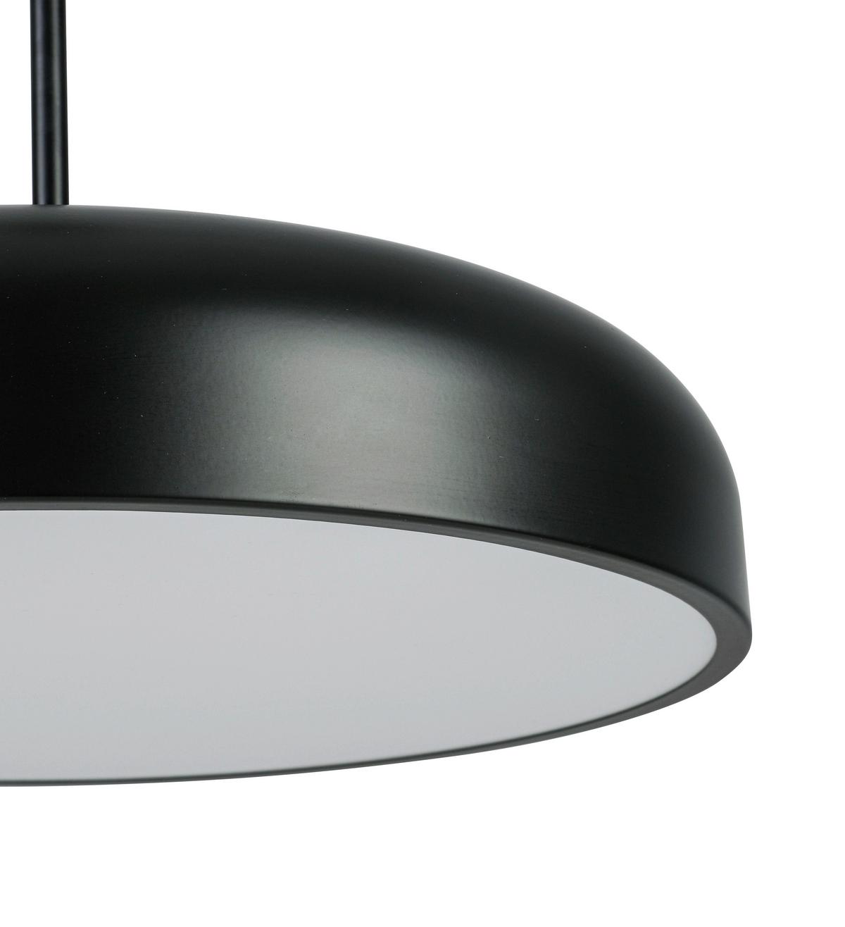 LED-Hängeleuchte Mike Schwarz/Weiß max. 36 Watt - Transparent/Schwarz, MODERN, Kunststoff/Metall (40/130cm) - Mömax