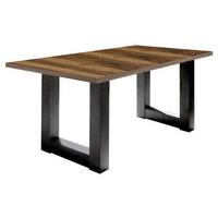 Ausziehtisch in Schwarz/Eichefarben - Eichefarben/Schwarz, MODERN, Holzwerkstoff (160-210/90/76cm) - Mömax