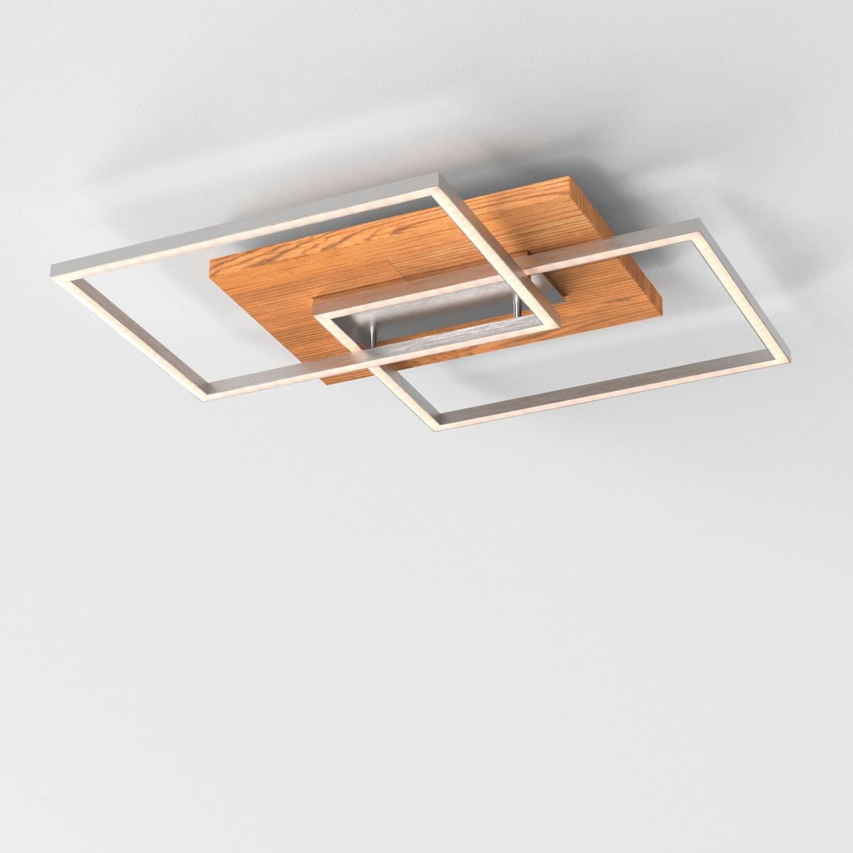 LAMPA SUFITOWA LED 141601 HERMAGOR - beżowy, Natur, metal/drewno (50/42/7cm) - Waldwelt