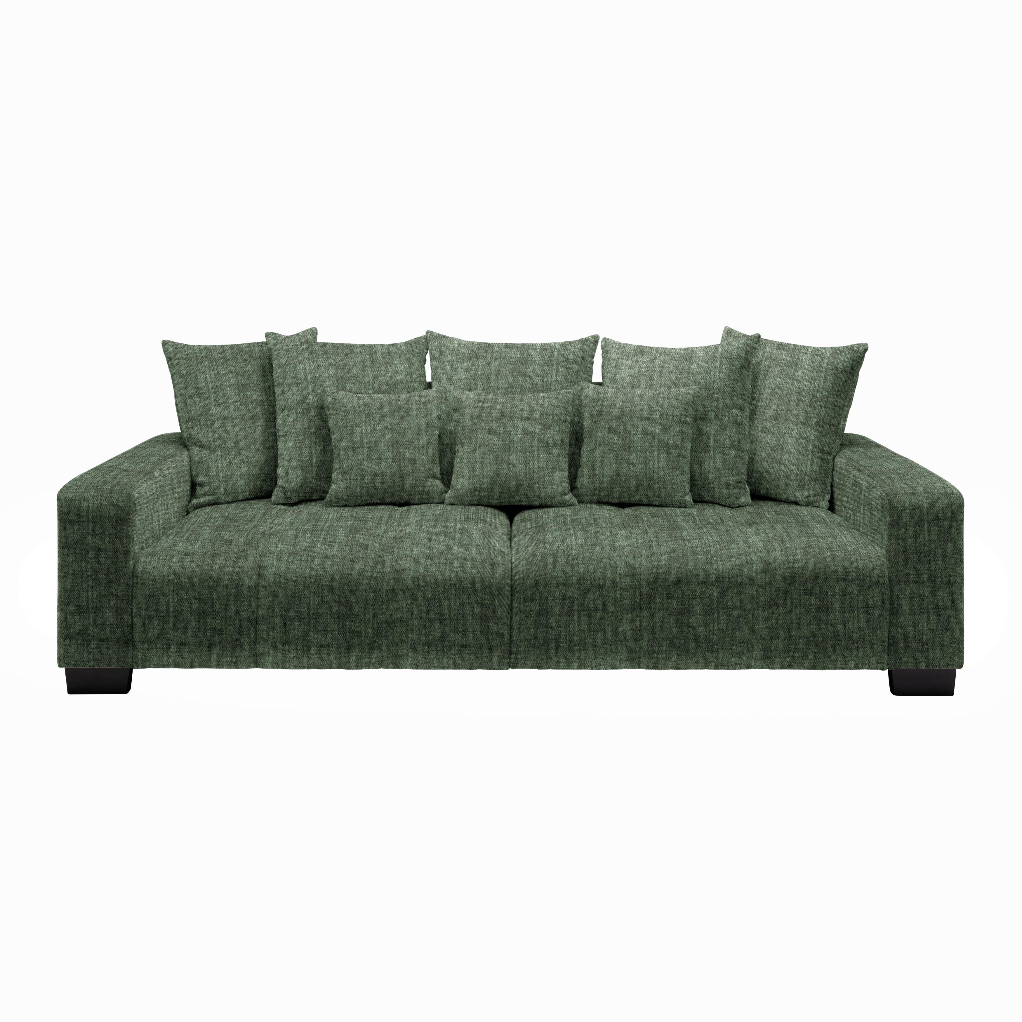 Bigsofa Matteo Dunkelgrün - Dunkelgrün/Schwarz, MODERN, Holz (246/93/124cm) - Based
