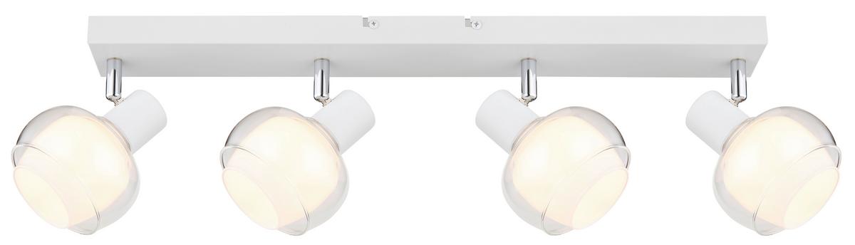 STRAHLER 54309-4W - Klar/Chromfarben, Design, Glas/Metall (56/10,5/13,5cm) - Globo