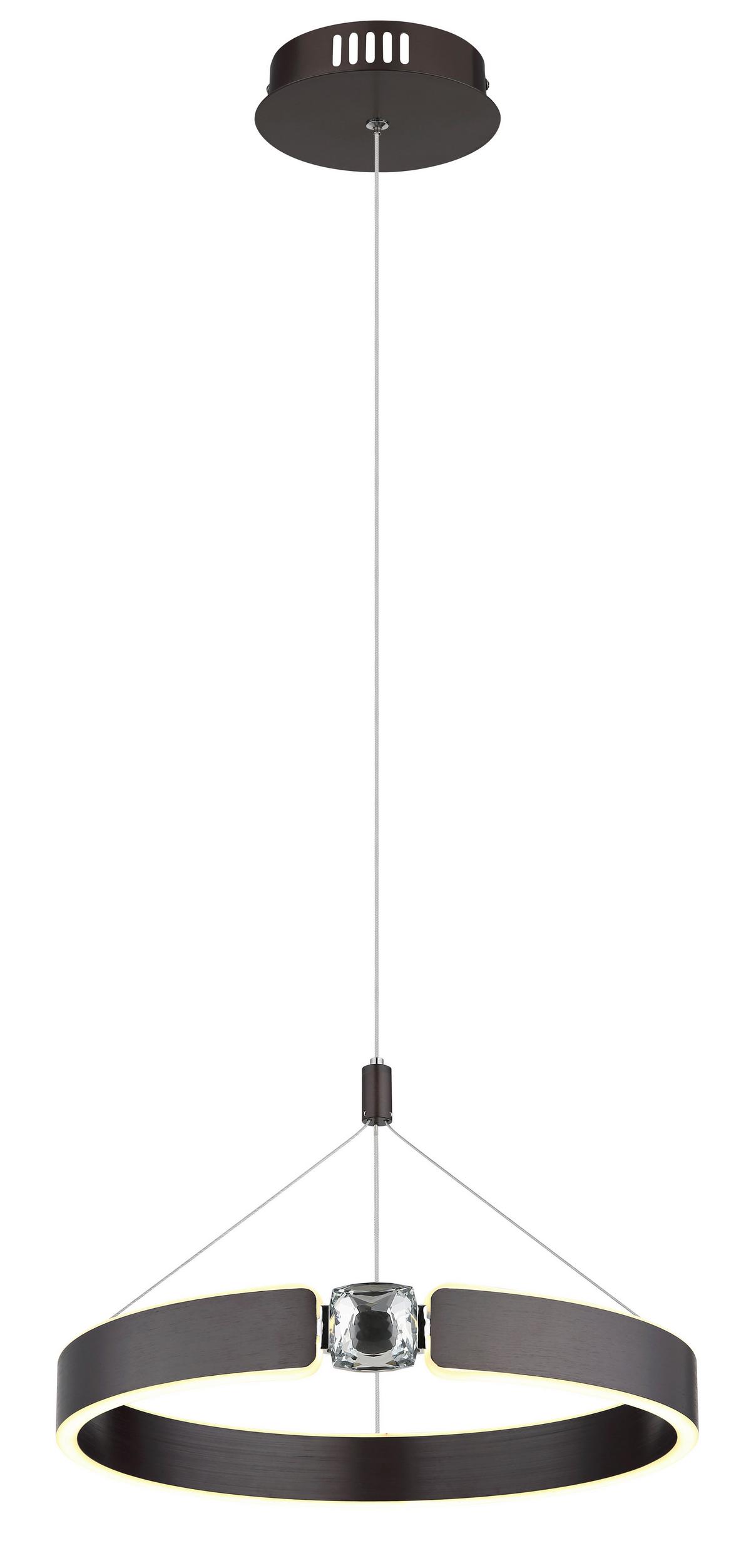 LED-HÄNGELEUCHTE 67349H1 HENDRICKS - Klar/Opal, Design, Glas/Kunststoff (40/125cm) - Globo
