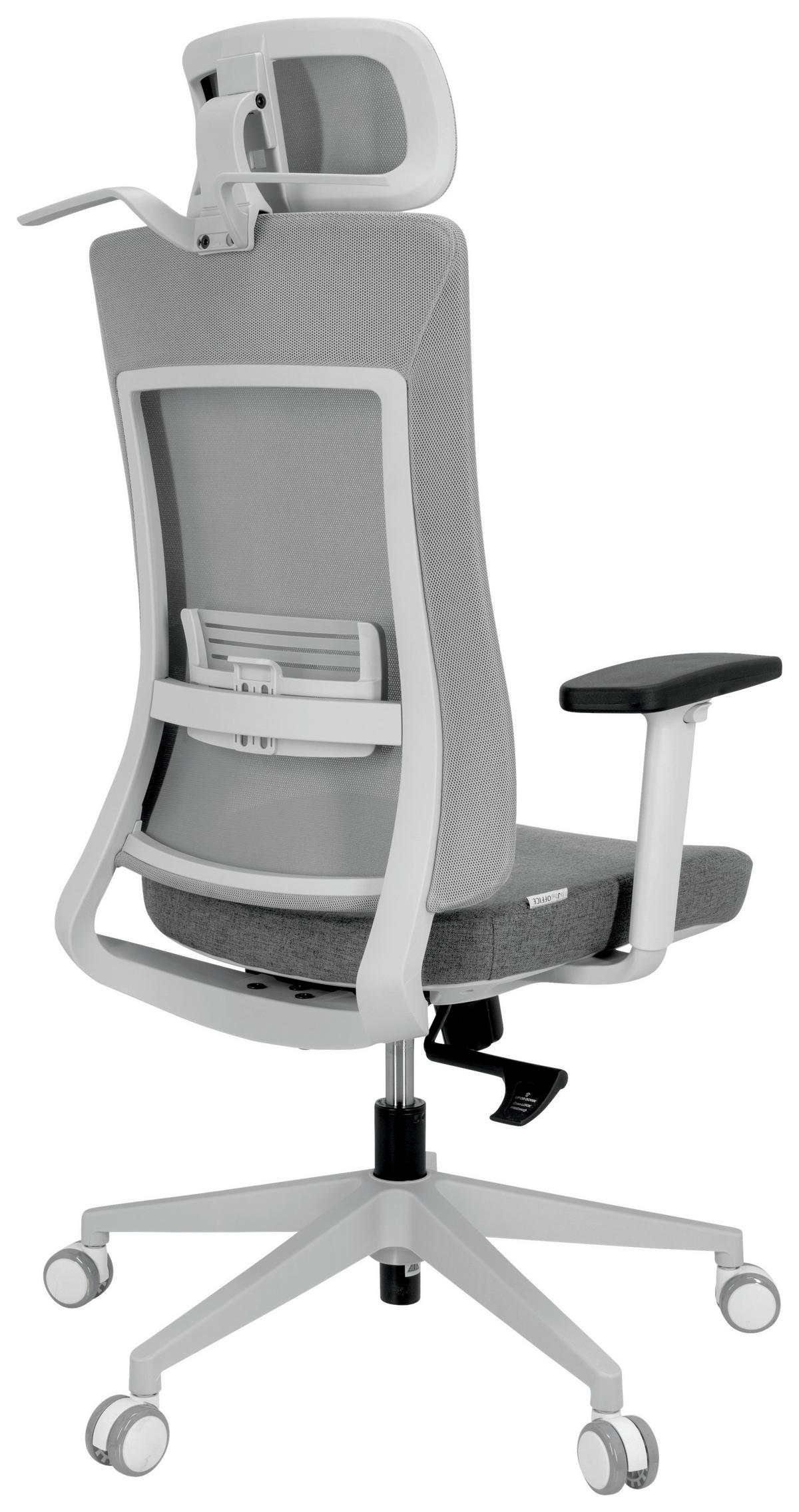 Pisarniški Stol Comfio Wmh, Siva - siva, Basics, umetna masa/tekstil (66/120/60cm) - MID.YOU