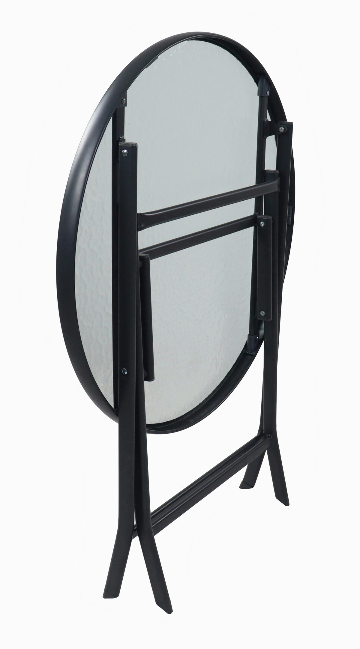GARTENTISCH SONLAS XL 920589 Ø70CM - Anthrazit, Modern, Glas/Metall (70/70cm) - MID.YOU