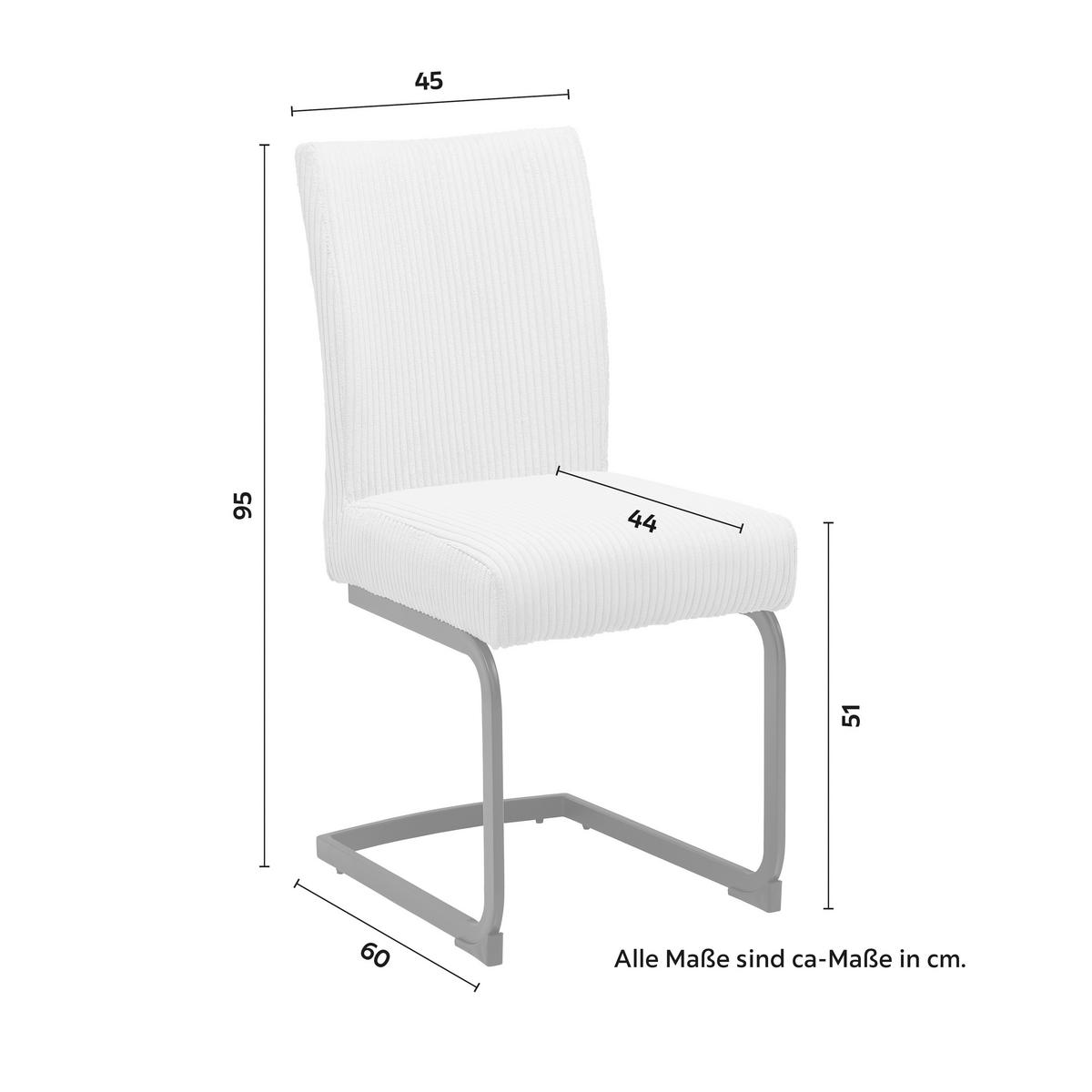 Szánkótalpas Szék Nelia - bézs/fekete, Modern, textil/fa (45/95/60cm) - Bessagi Home