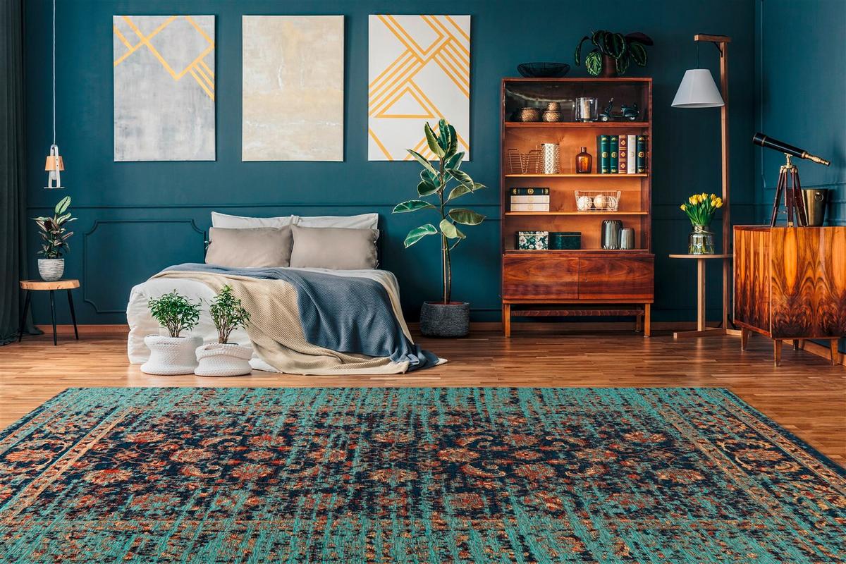 TEPPICH CHARME 225 MULTI / BLEU - Blau/Multicolor, Konventionell, Textil (200/290cm) - Kayoom