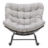 GUNGFÅTÖLJ CLOUD - svart/cremefärgad, Modern, metall/trä (96/88/103cm) - Mömax