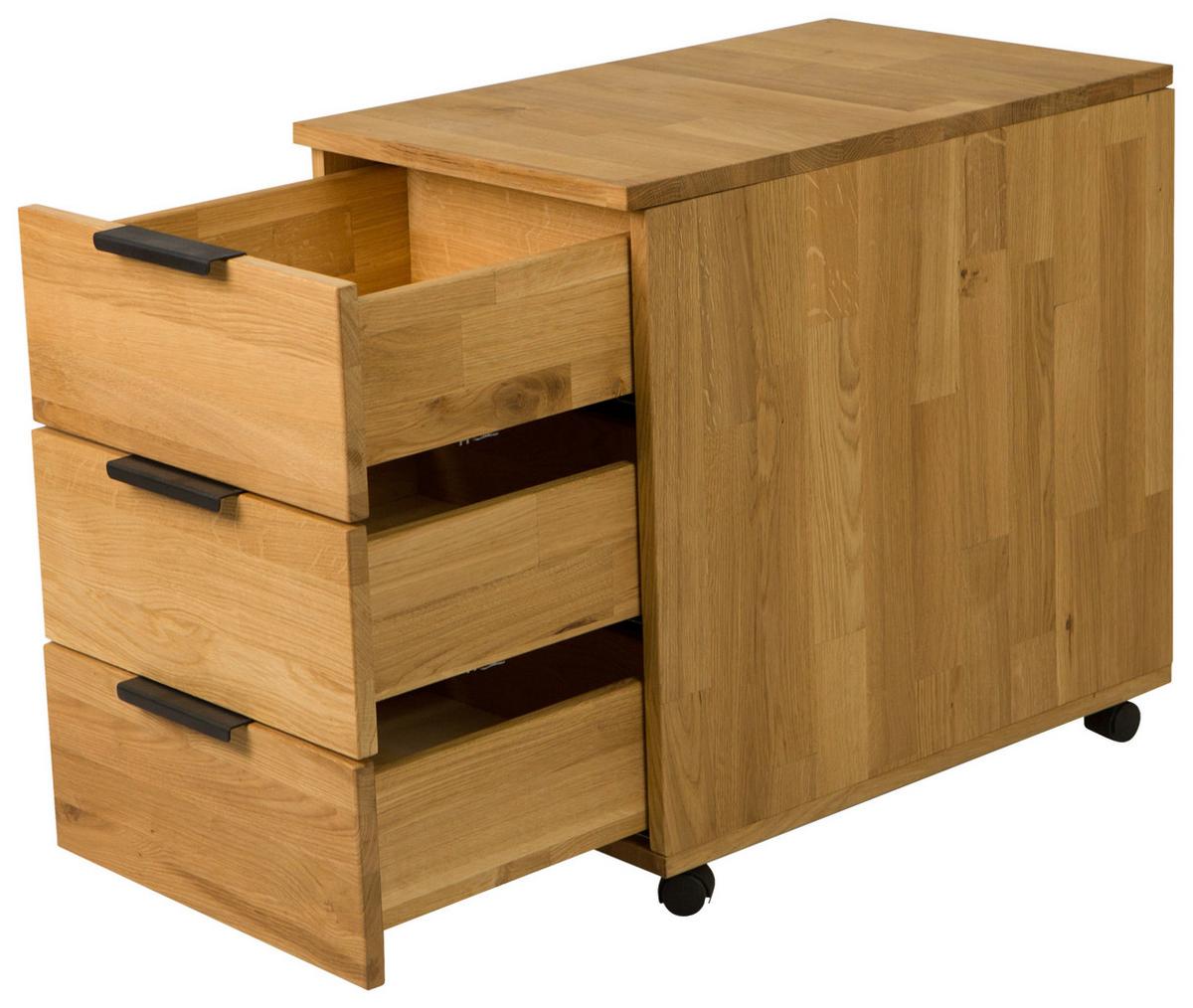 Rollcontainer Albero Naturfarben - Naturfarben, MODERN, Holz (40/59,3/62cm) - Mömax