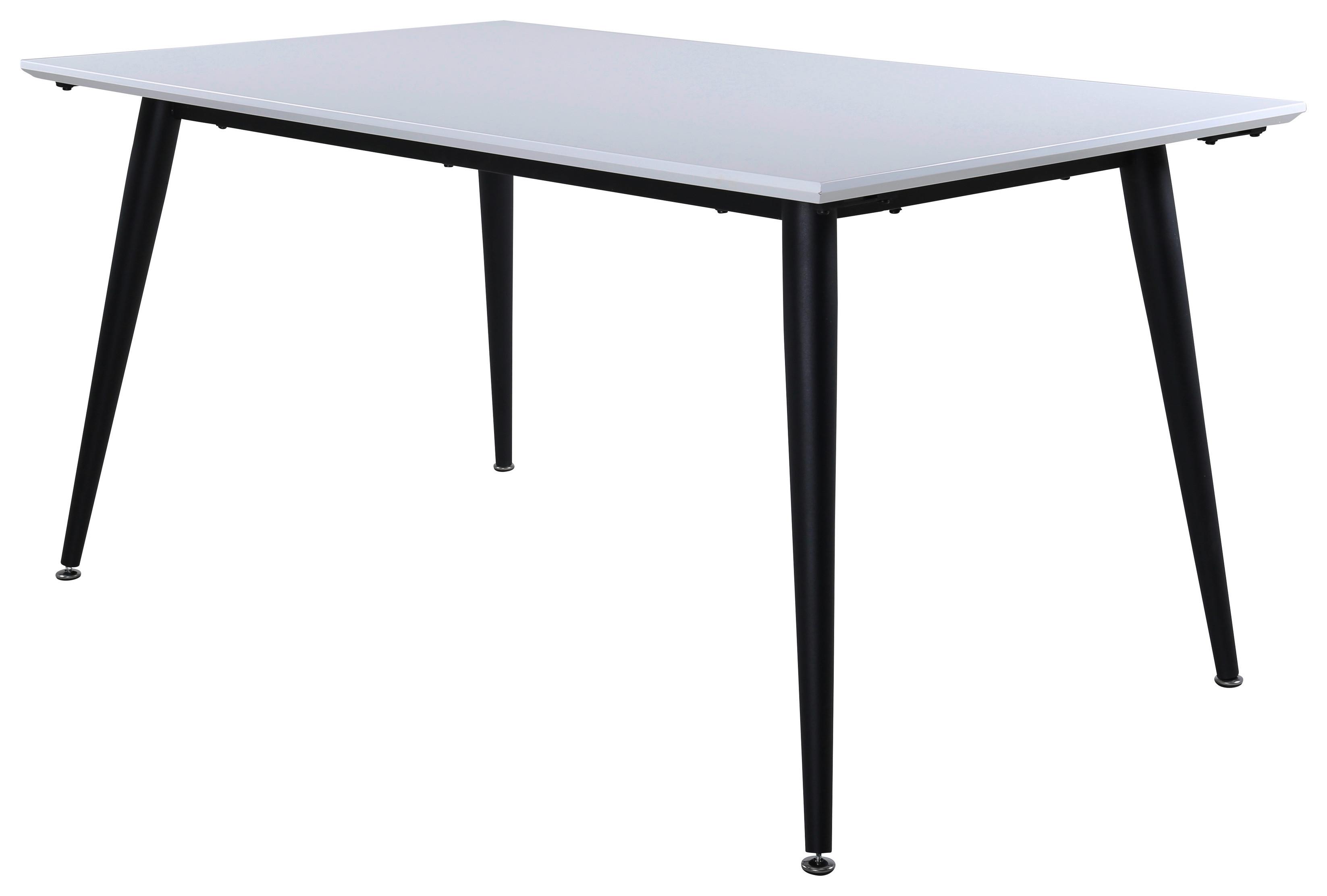 ESSTISCH JIMMY - Schwarz/Weiß, Design, Kunststoff/Metall (150/90/76cm) - Livetastic