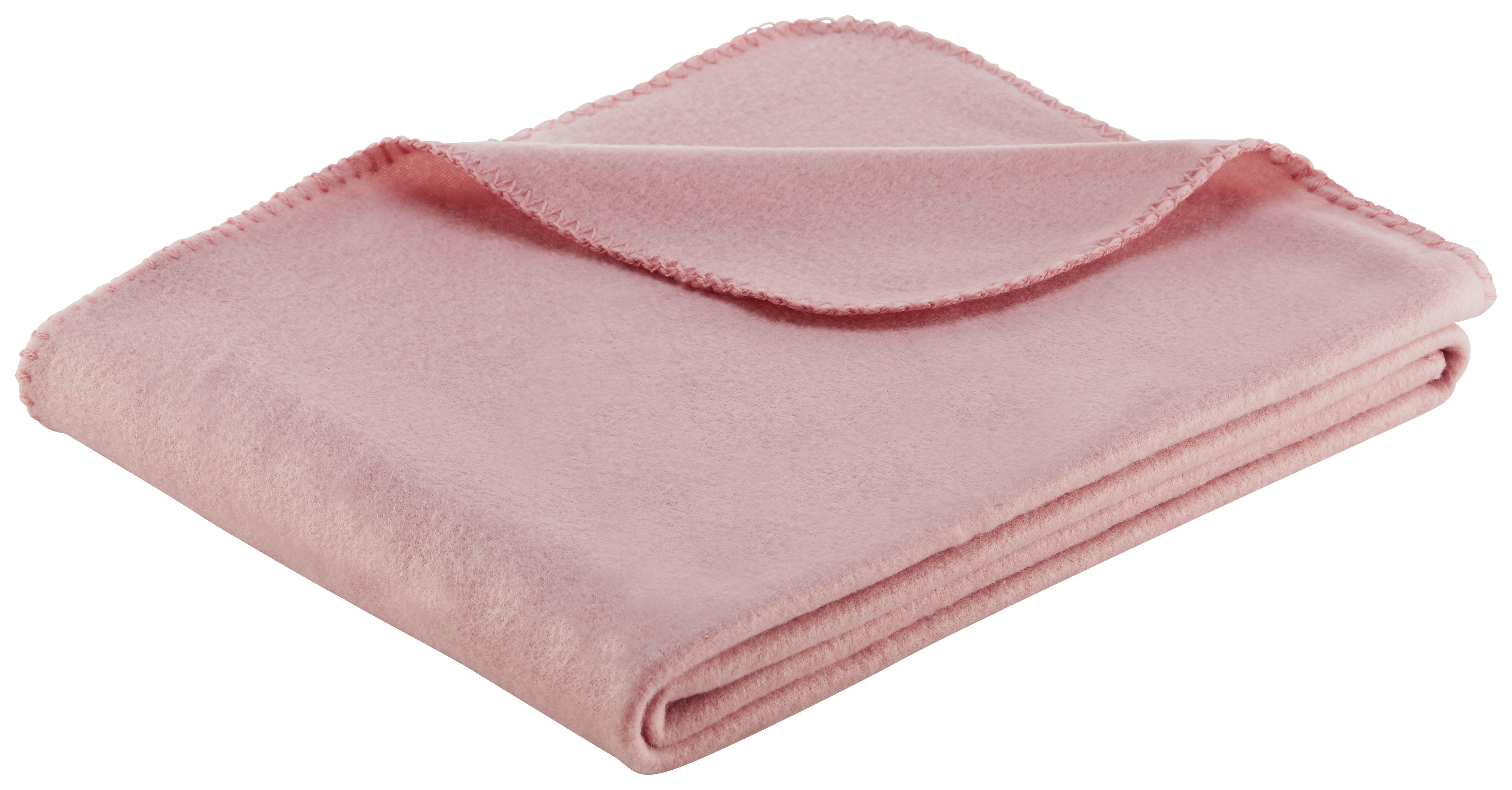 Polár Takaró Beatrix 130/160 - rózsaszín, textil (130/160cm) - Modern Living