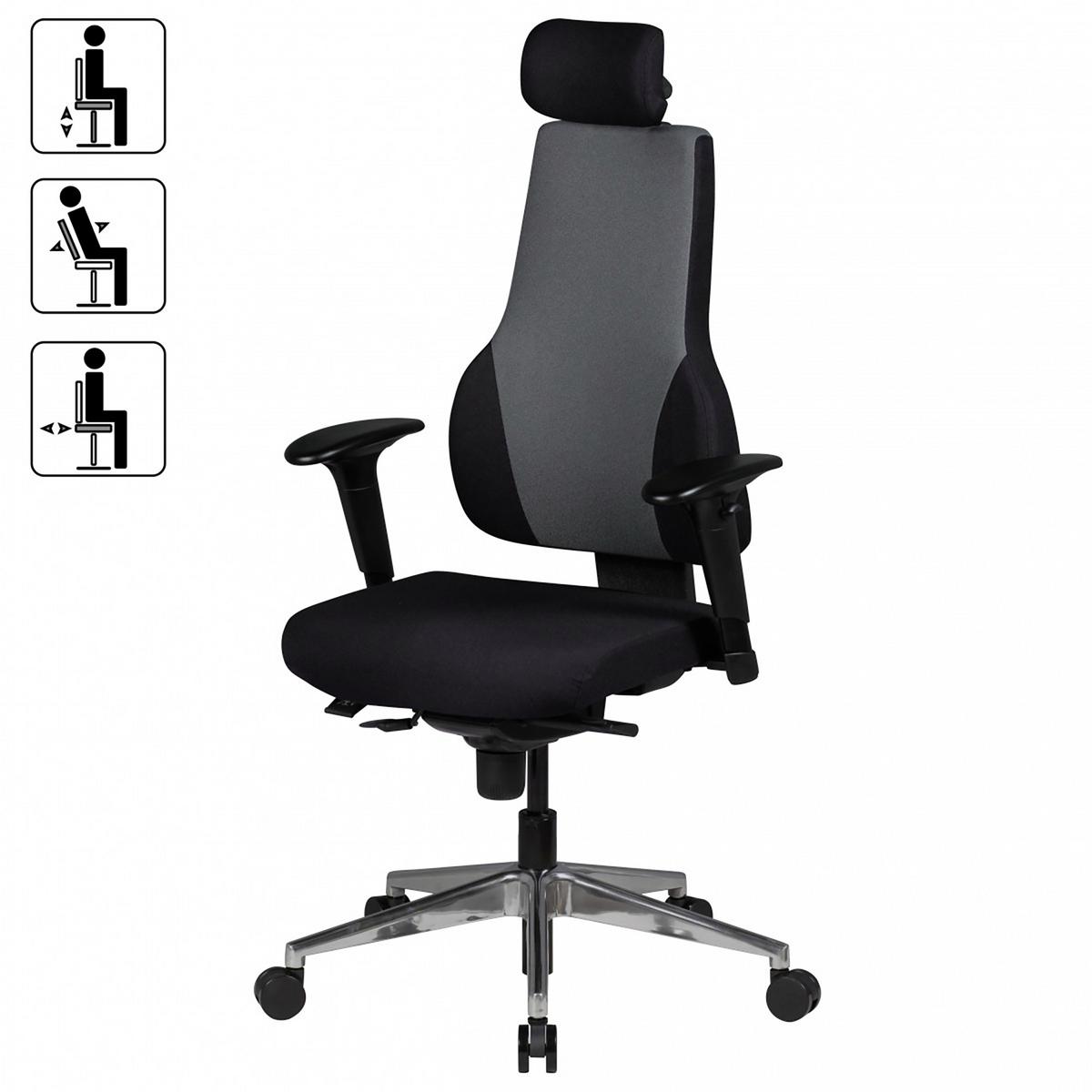 Vrtljivi Stol Quentin - siva/barve aluminija, Moderno, kovina/umetna masa (63/149/63cm) - MID.YOU