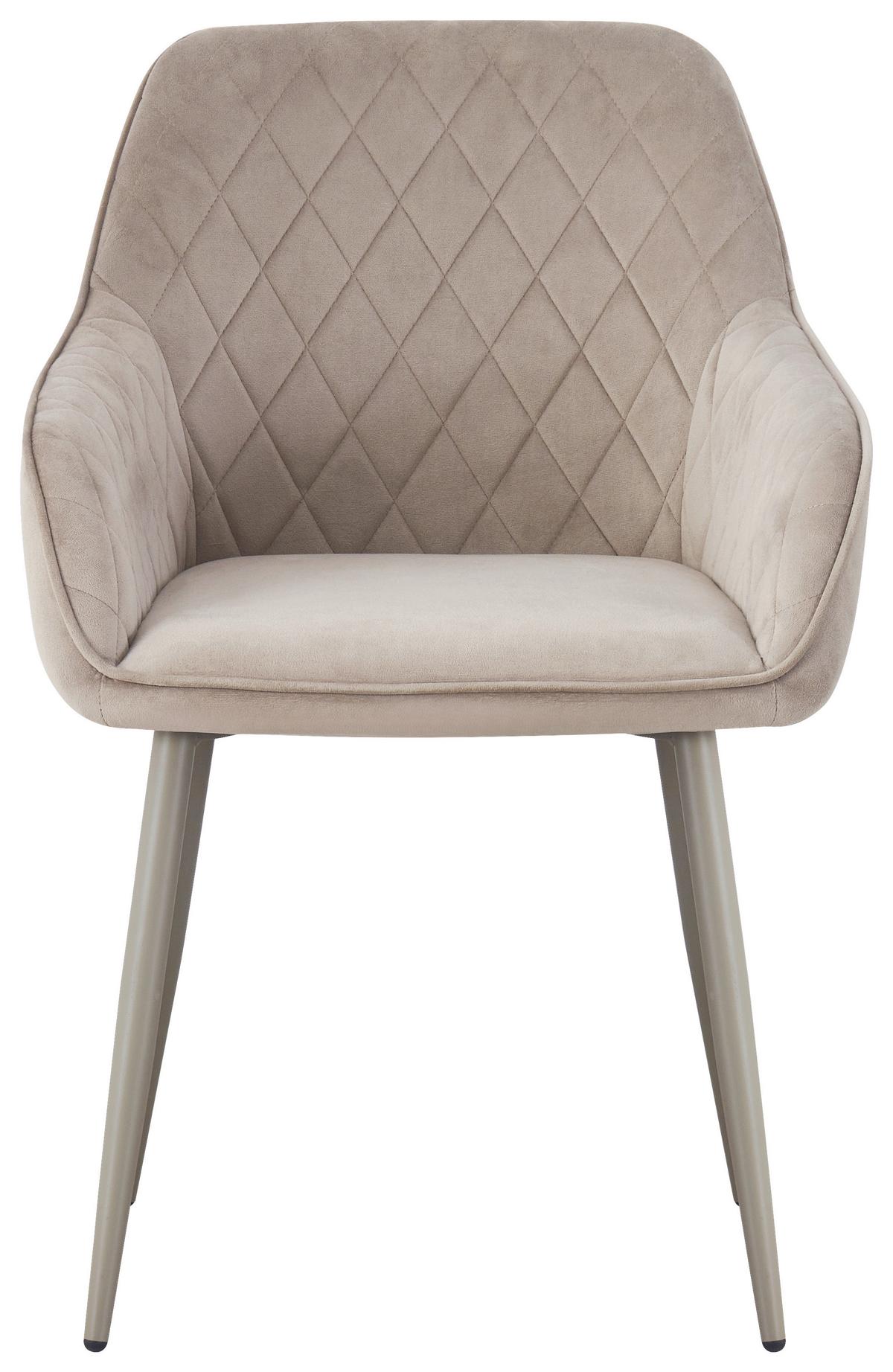 KRZESŁO Z PODŁOKIETNIKAMI STU POP -EXKLUSIV- - taupe, Design, metal/tkanina (56/82,5/61,5cm) - Novel