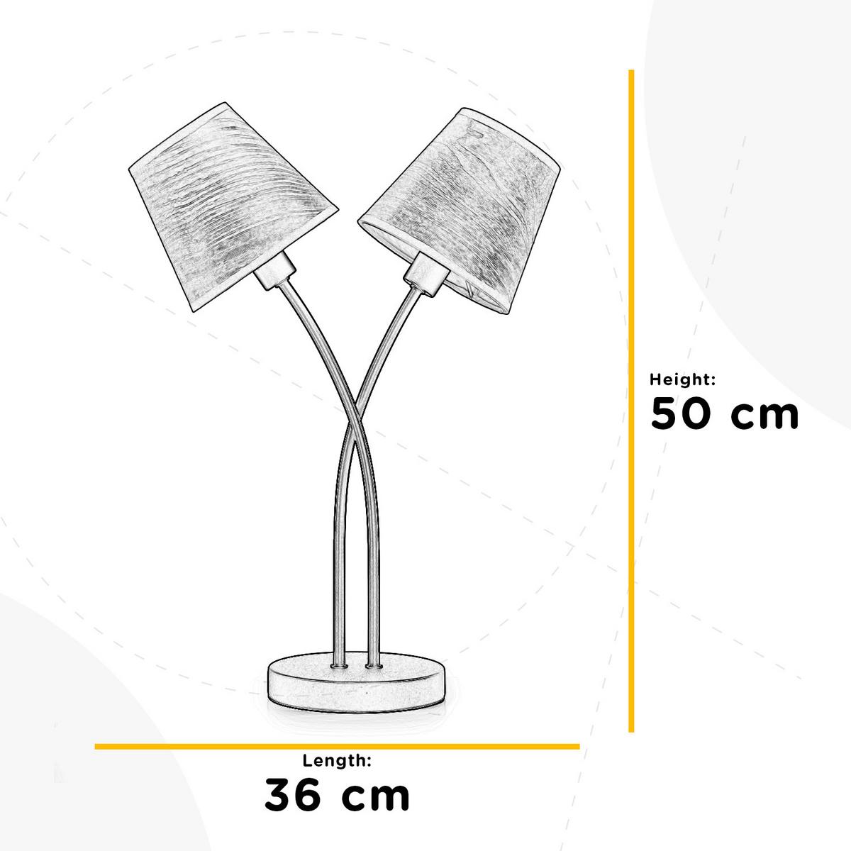 Tischleuchte Asia Schwarz/Eiche max. 6 Watt - Eichefarben/Schwarz, KONVENTIONELL, Textil/Metall (36/15/50cm)