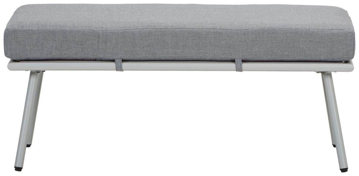 KOMPLET STOŁOWY NA TARAS PISA - szary, Modern, tworzywo sztuczne/metal (190/252cm) - Ambia Garden