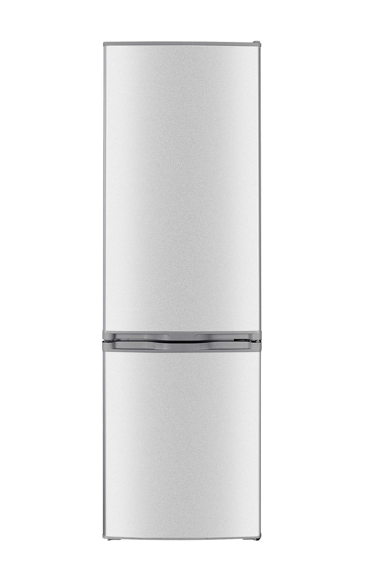 Kühl-Gefrier-Kombianation Silberfarben - Silberfarben, Trend, Kunststoff/Metall (55/180/56cm) - PKM