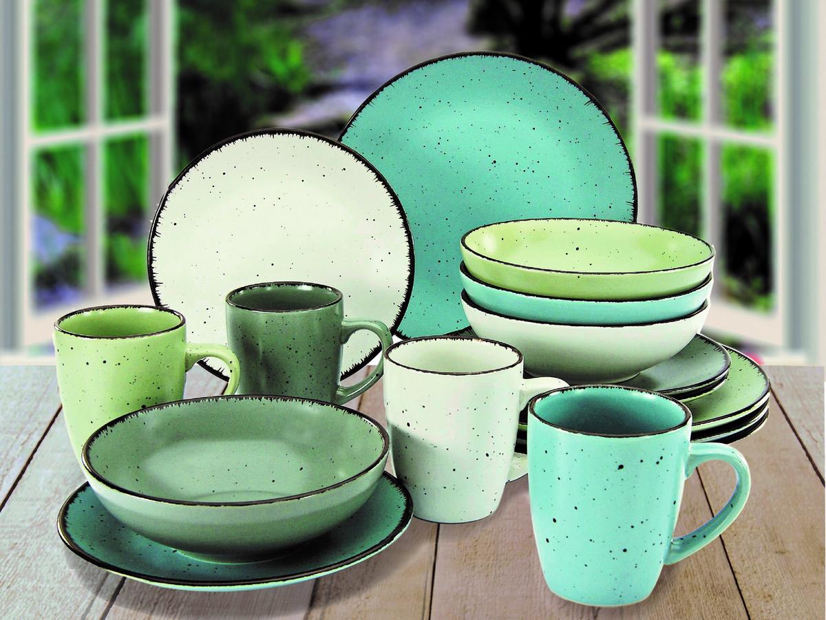 SERWIS OBIADOWO-ŚNIADANIOWY SEGOWIA - różnokolorowy, Konventionell, ceramika - Creatable