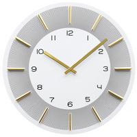 Wanduhr Gilbert Weiß/Goldfarben Ø ca. 48,5cm - Goldfarben/Weiß, Basics, Holz (48,5/48,5/4cm)
