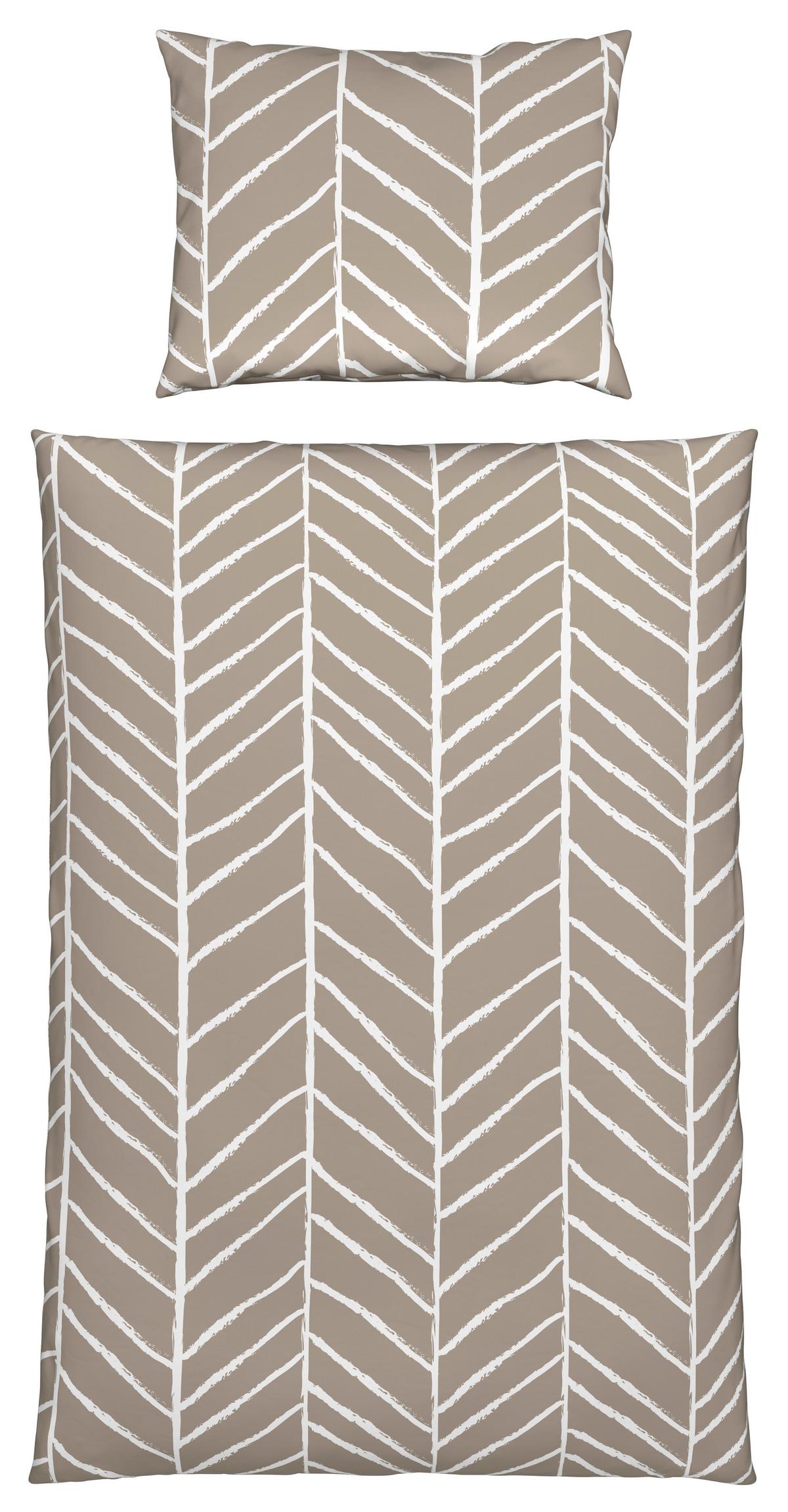 Bettwäsche Marble in Beige ca. 140x200cm - Beige, KONVENTIONELL, Textil (140/200cm) - Modern Living