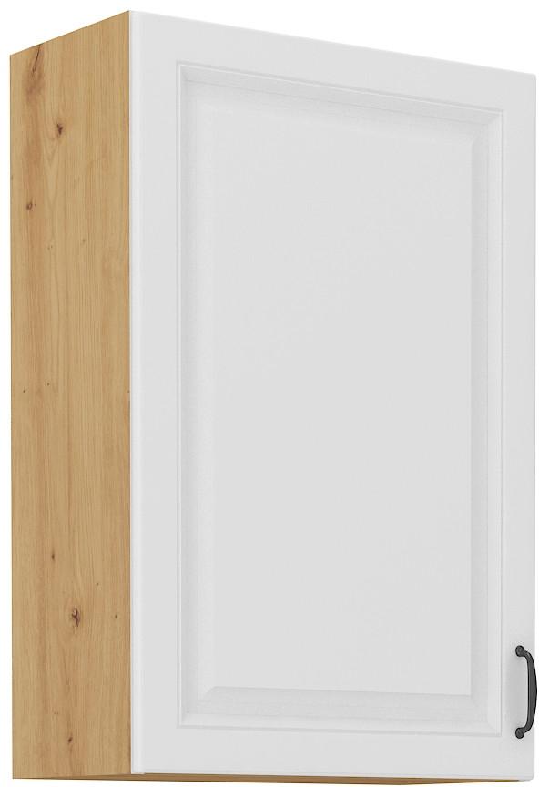 Viseći Elem. 60 1 Vrata/3 Pol. Stilo - bijela/hrast Artisan, Moderno, drvni materijal/metal (60/90/31cm)