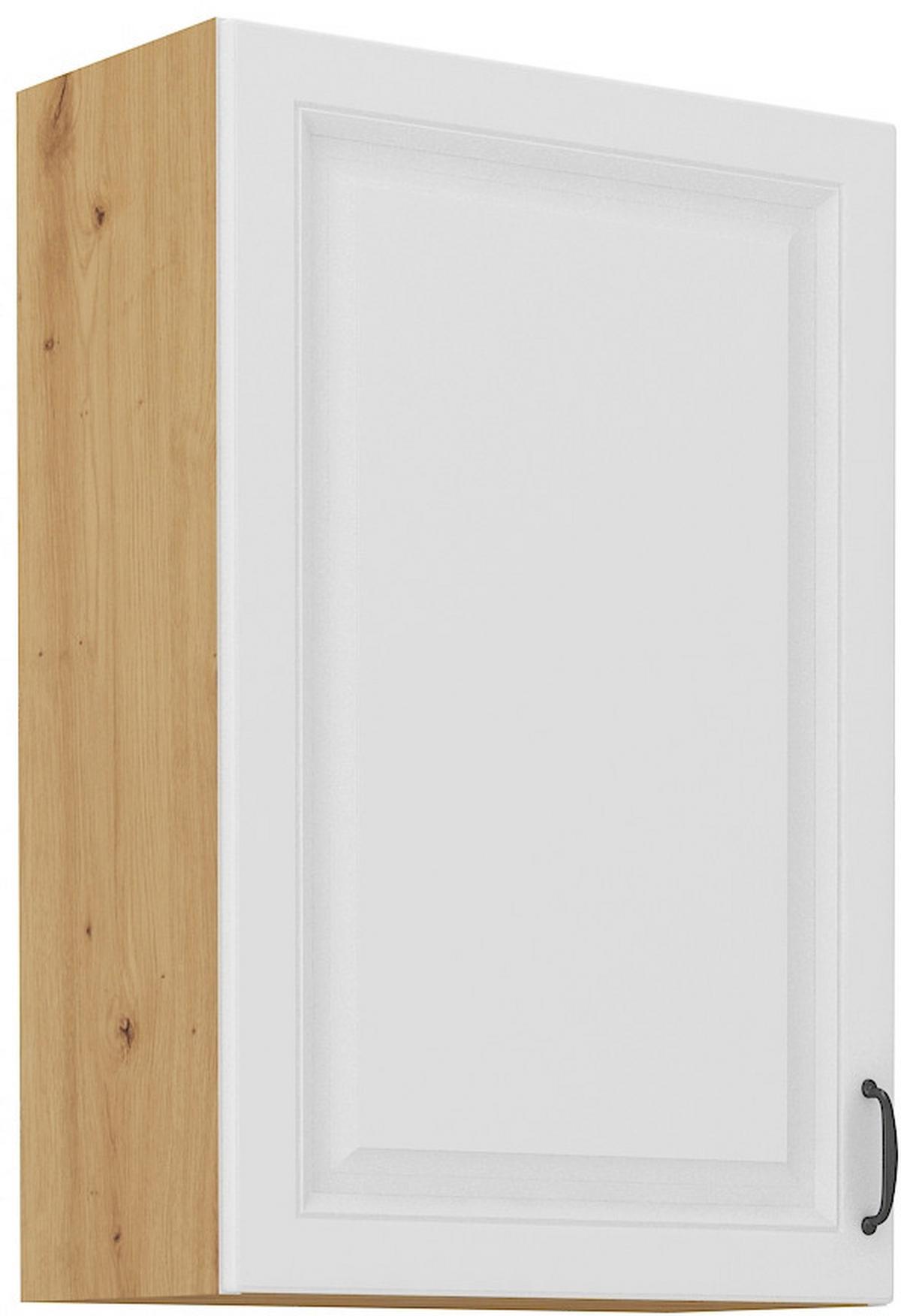 Viseći Elem. 60 1 Vrata/3 Pol. Stilo - bijela/hrast Artisan, Moderno, drvni materijal/metal (60/90/31cm)