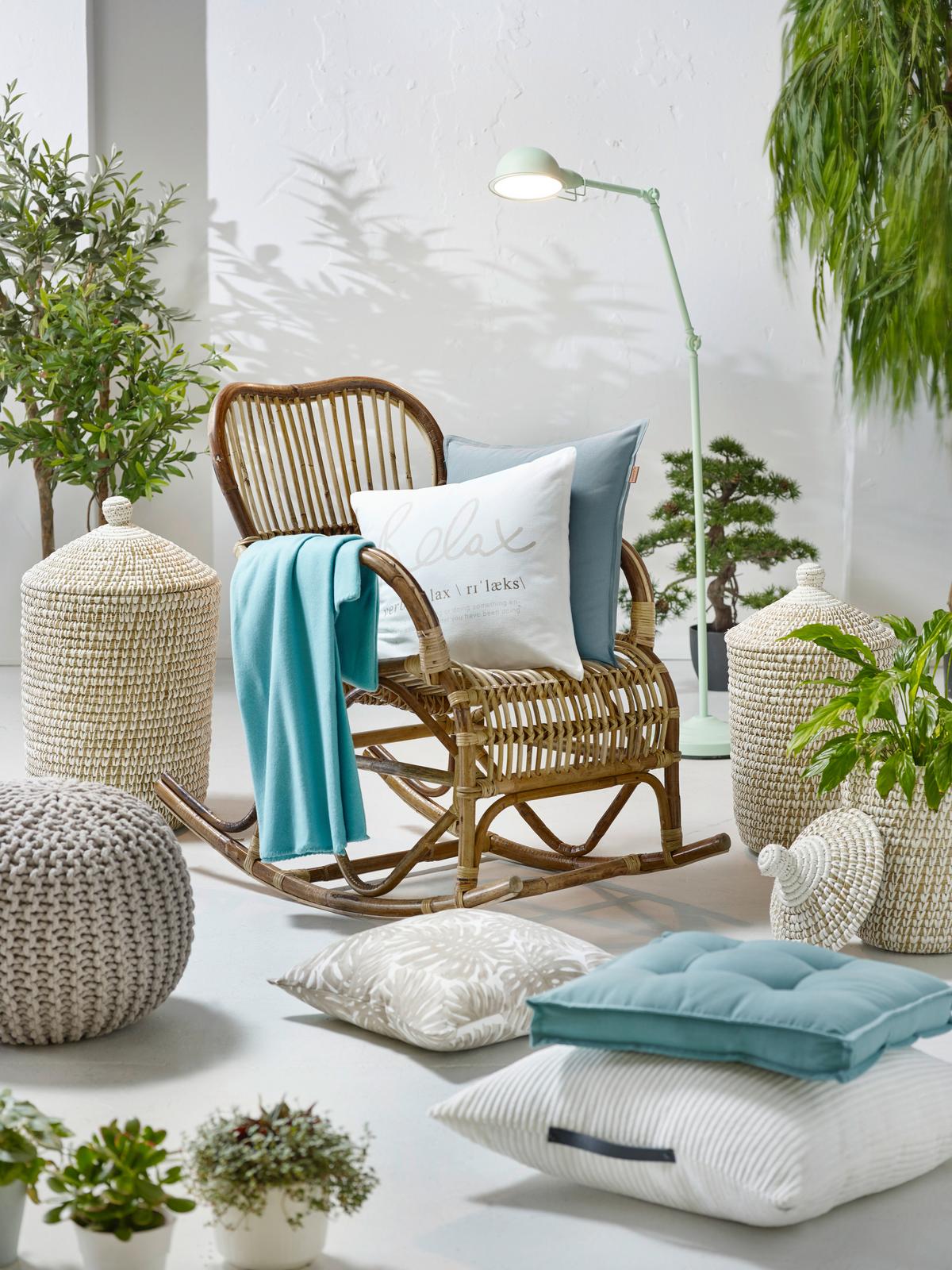 Coș Lauren - alb, Romantik / Landhaus, plastic/materiale naturale (32cm) - Zandiara