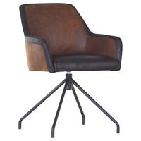 KRZESŁO Z PODŁOKIETNIKAMI FLOYD - czarny/brązowy, Lifestyle, metal/tkanina (58/80/62cm) - Landscape