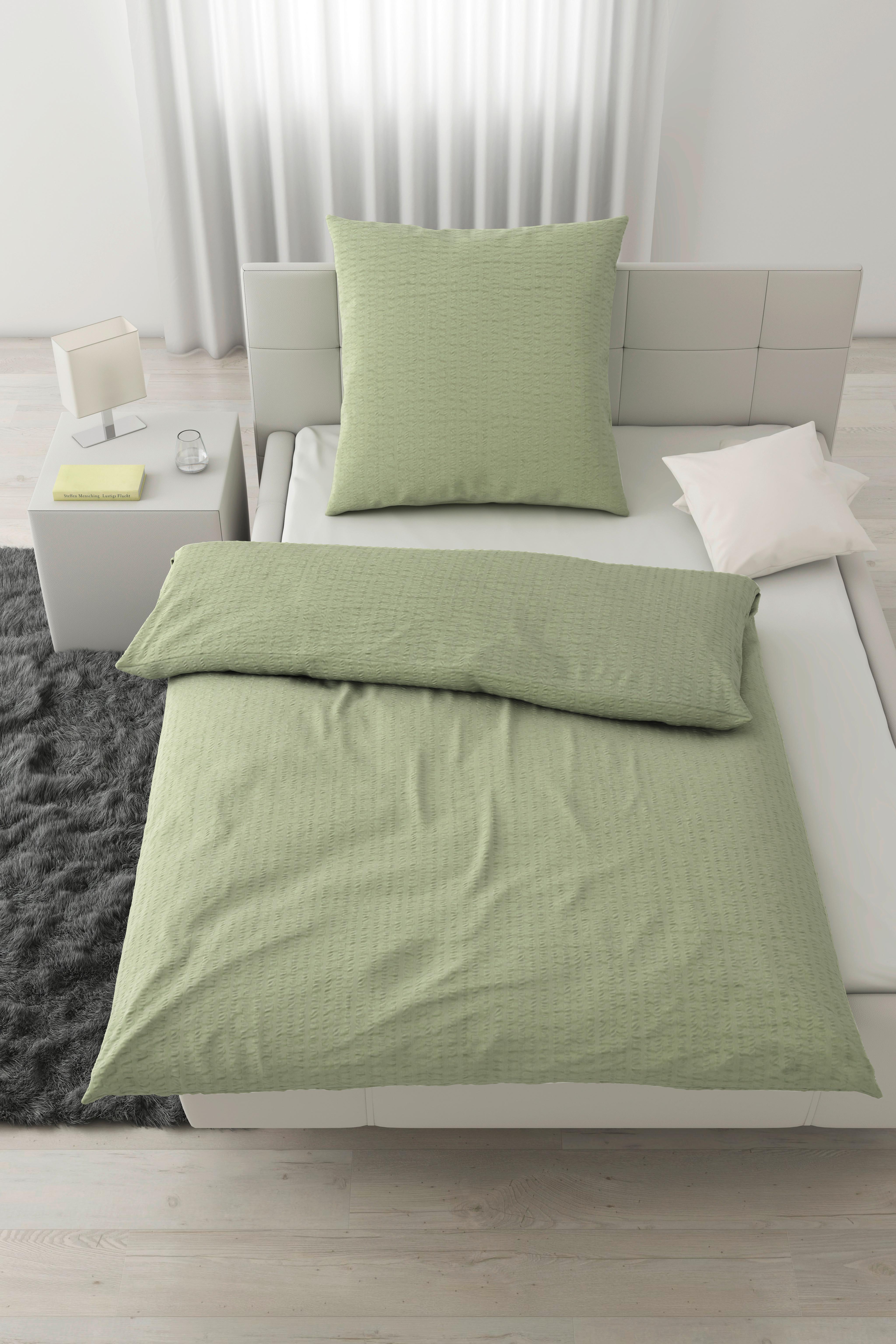 Bettwäsche Gisela Hellgrün ca. 135x200cm - Hellgrün, Textil (135/200cm) - Modern Living
