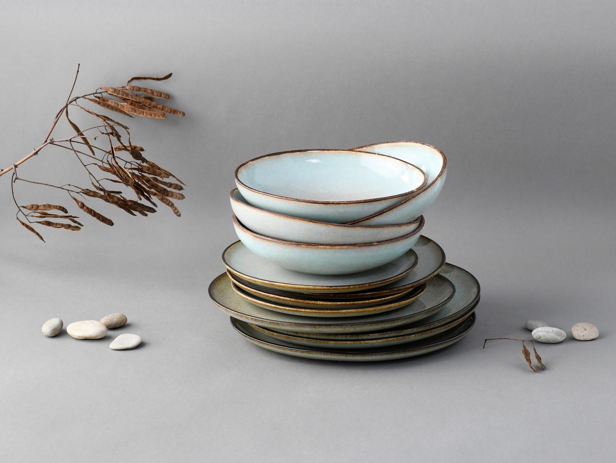 ZASTAWA STOŁOWA 14438 - szary, Basics, ceramika (32/29/31,5cm) - Creatable