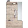 Garderobe In San Remo/schwarz - Eichefarben/Schwarz, KONVENTIONELL, Holzwerkstoff (100/160/26cm) - MÖMAX modern living