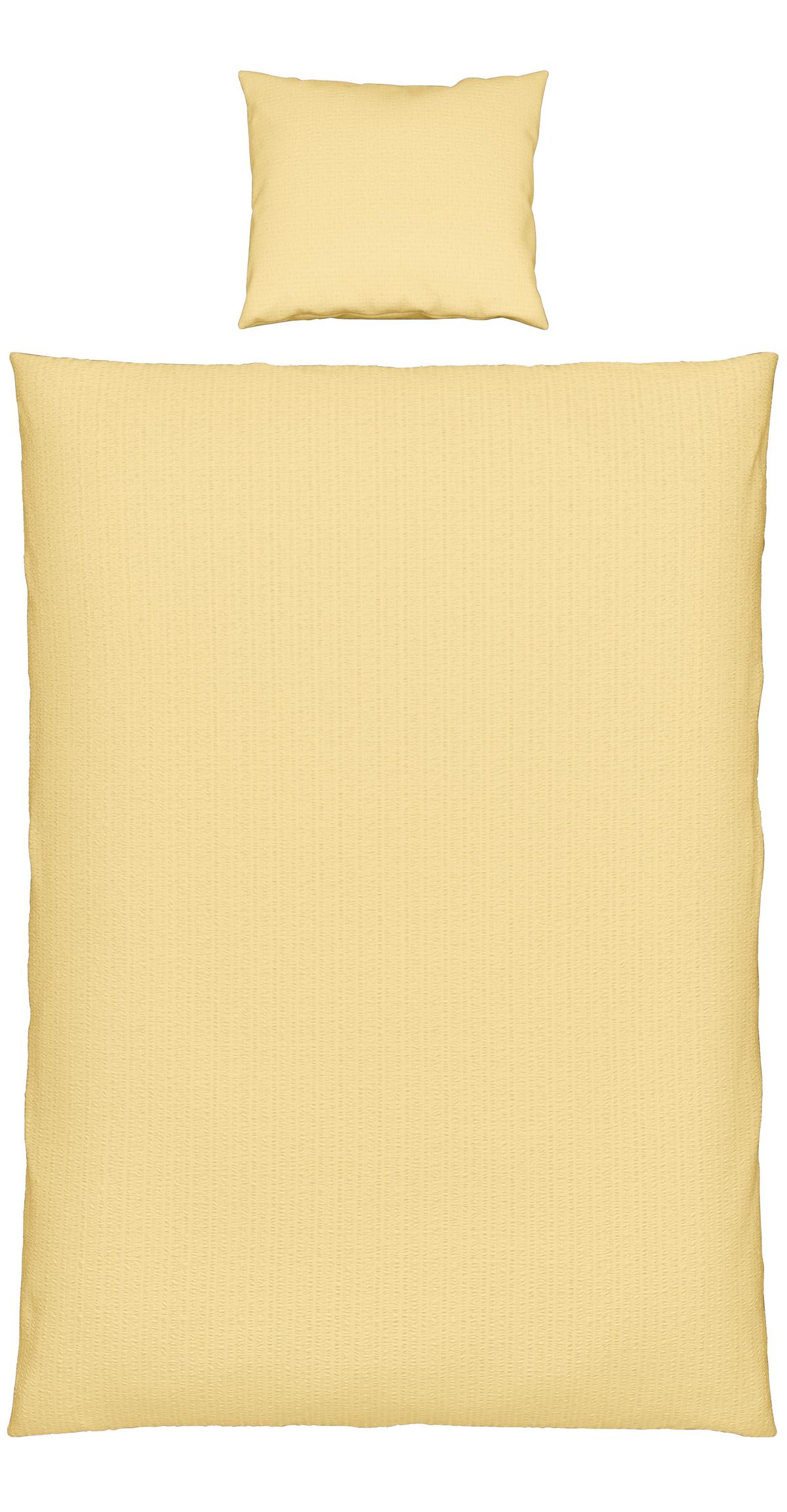 BETTWÄSCHESET GISI - Gelb, Konventionell, Textil (160/210cm) - Modern Living