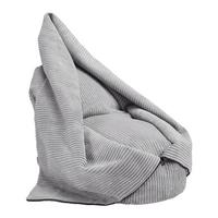 Sitzsack Capri Hellgrau Cord - Hellgrau, MODERN, Textil (45/50/80cm)