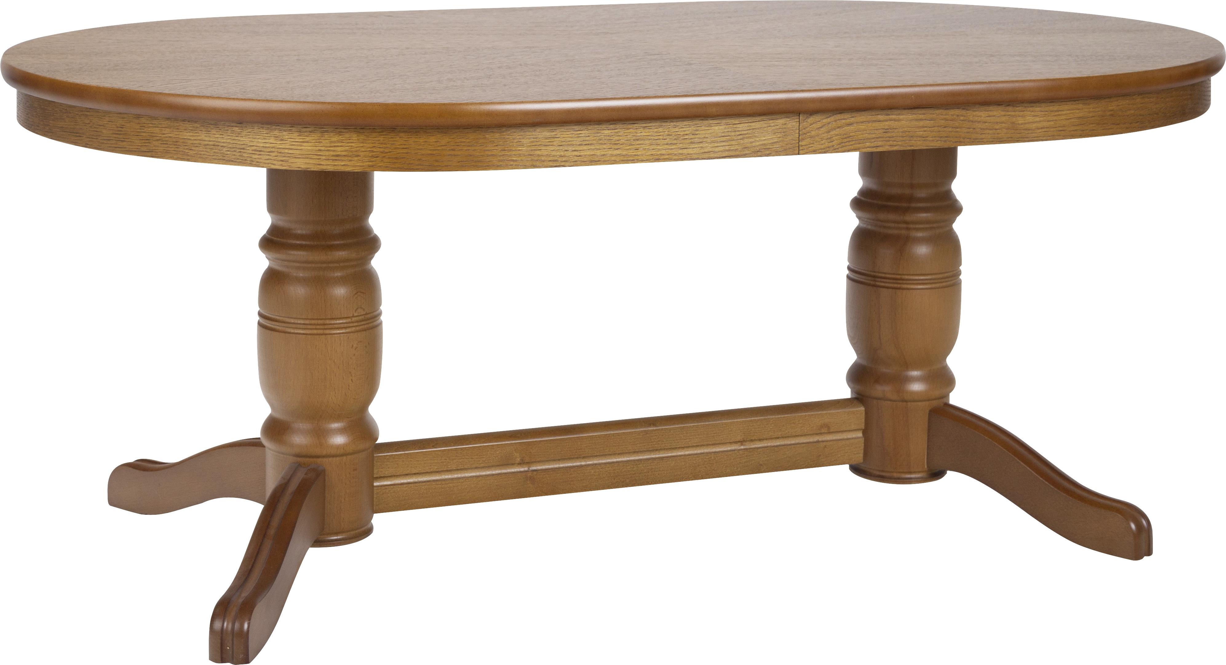 STOLIK KAWOWY RAMSAU - kolor dębowy, Design, materiał drewnopochodny/drewno (120-160/75/56-72cm) - MID.YOU