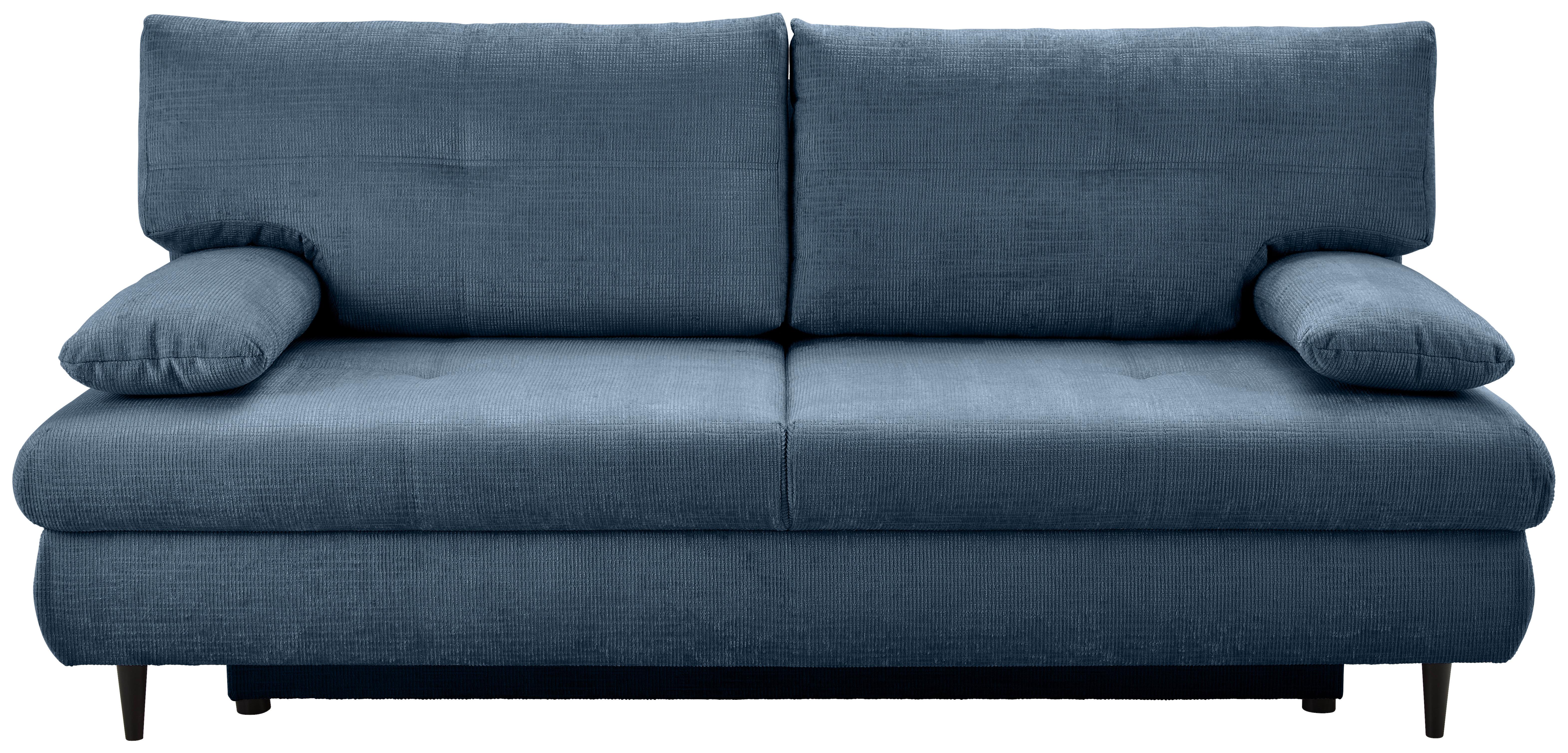 Trosjed Na Razvlačenje Virgo - plava/crna, Konvencionalno, tekstil/drvo (212/97/105cm) - Modern Living