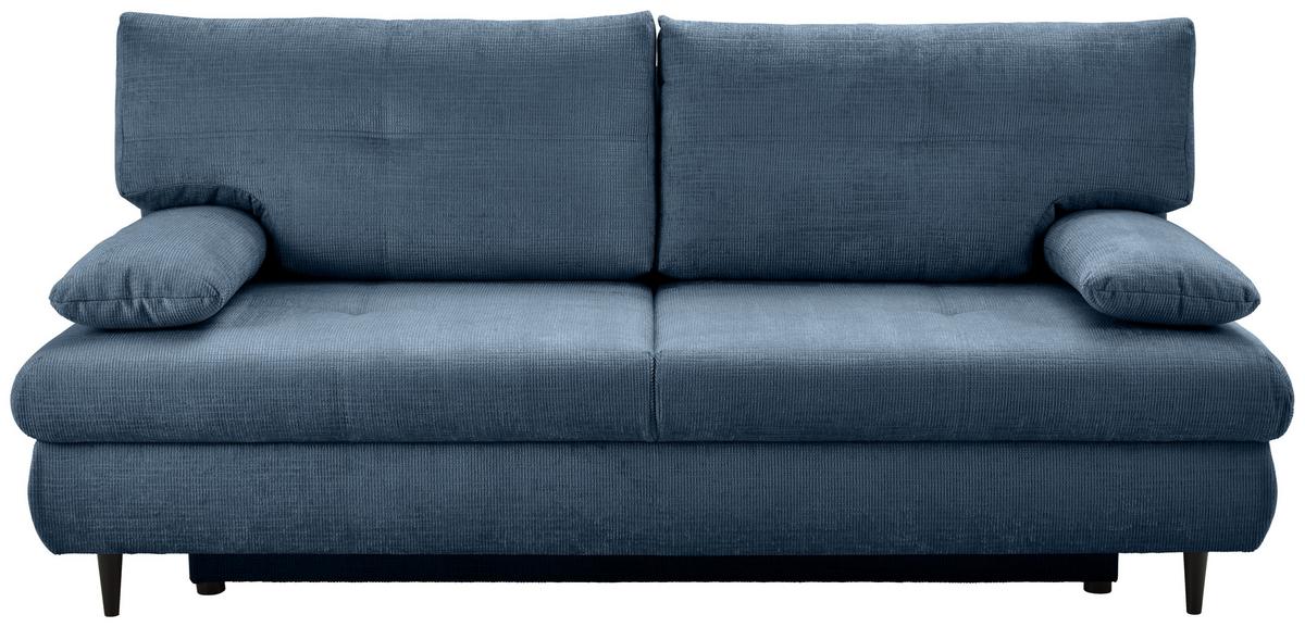 Trosjed Na Razvlačenje Virgo - plava/crna, Konvencionalno, tekstil/drvo (212/97/105cm) - Modern Living