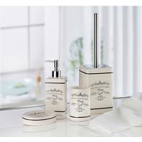 Pahar periuțe dinți Julie - bej, Romantik / Landhaus, ceramică (7,4/7,4/11,5cm)