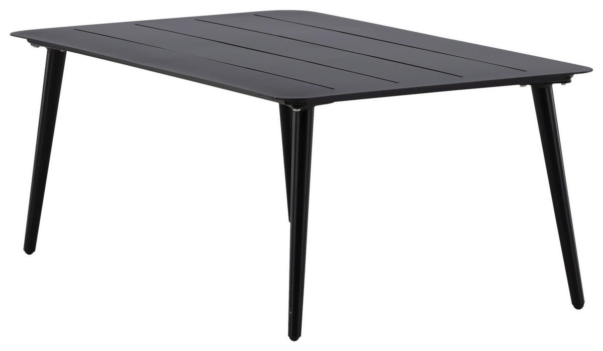 LOUNGETISCH LINA - Schwarz, KONVENTIONELL, Metall (100/60/40cm) - Gardenson