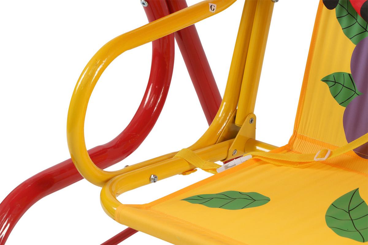 Kinder-Hollywoodschaukel 672612 - Rot, MODERN, Textil/Metall (115/118/75cm) - Siena Garden