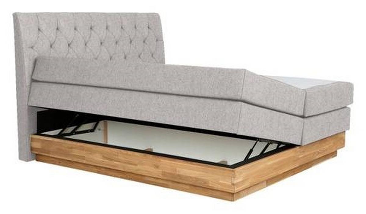 Boxspringbett in Beige ca. 160x200cm - Beige, Holz/Kunststoff (160/200cm) - Zandiara