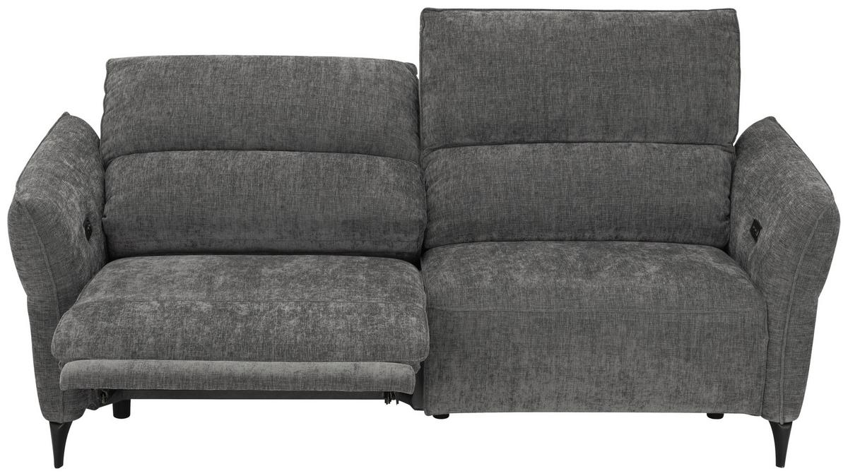 2-Sitzer-Sofa Cape Town Dunkelgrau - noir/gris foncé, Modern, métal/textile (200/98/93cm) - Mömax
