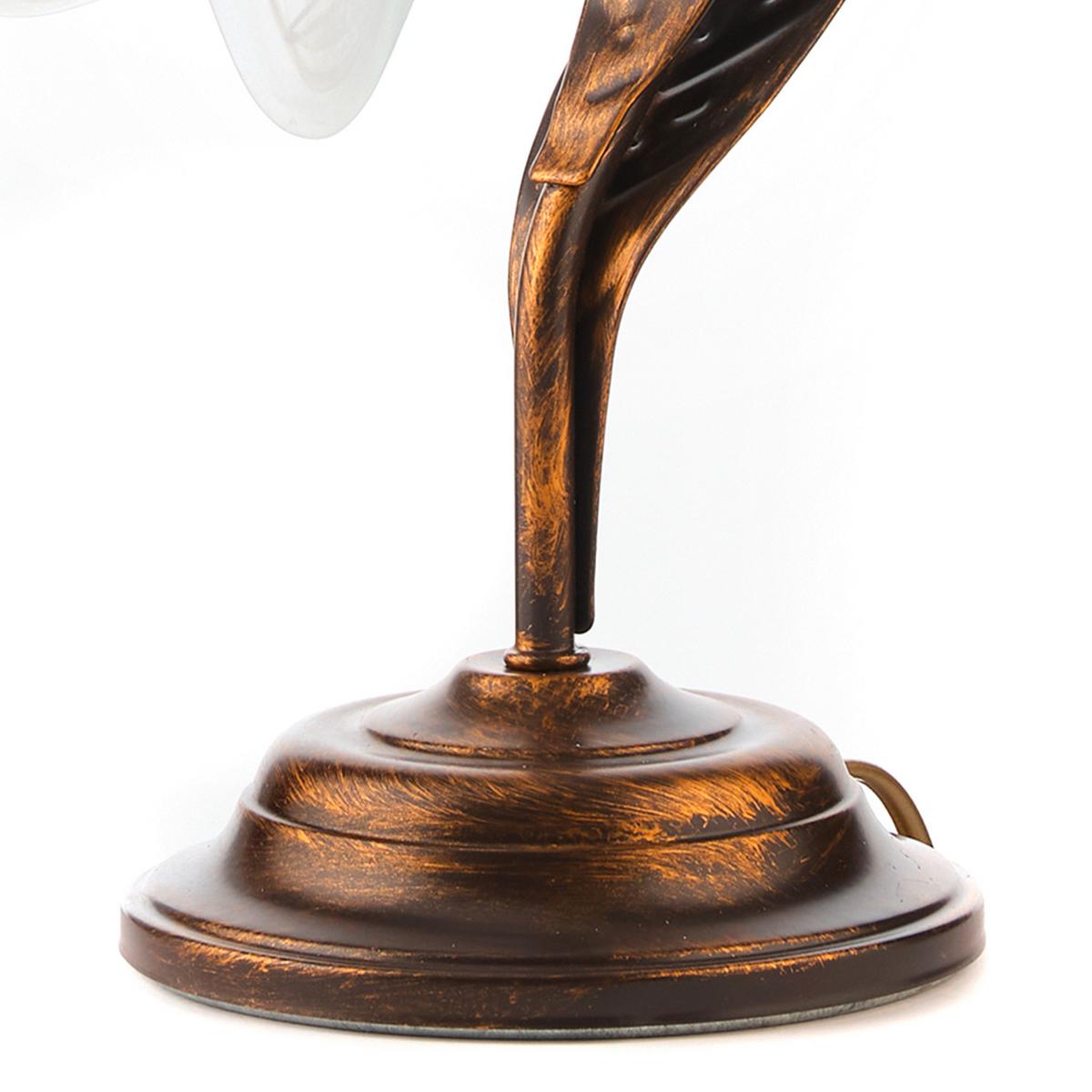 Asztali Lámpa 4240/l - bronzszínű, Konventionell, üveg/fém (25/38cm)