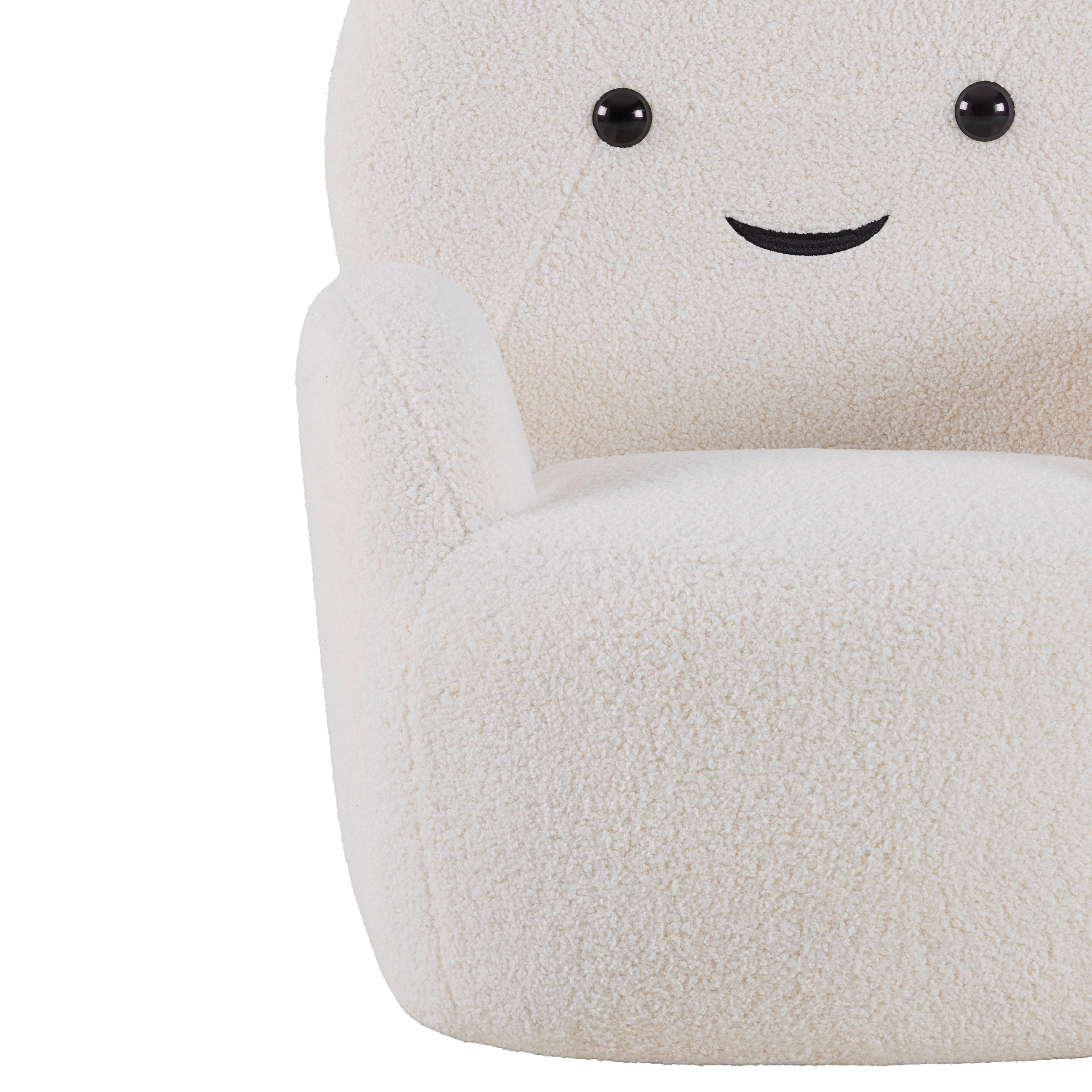 FÅTÖLJ KITTI -TREND- - vit, Romantik / Lanthus, trä/textil (59/72/58cm) - Mömax